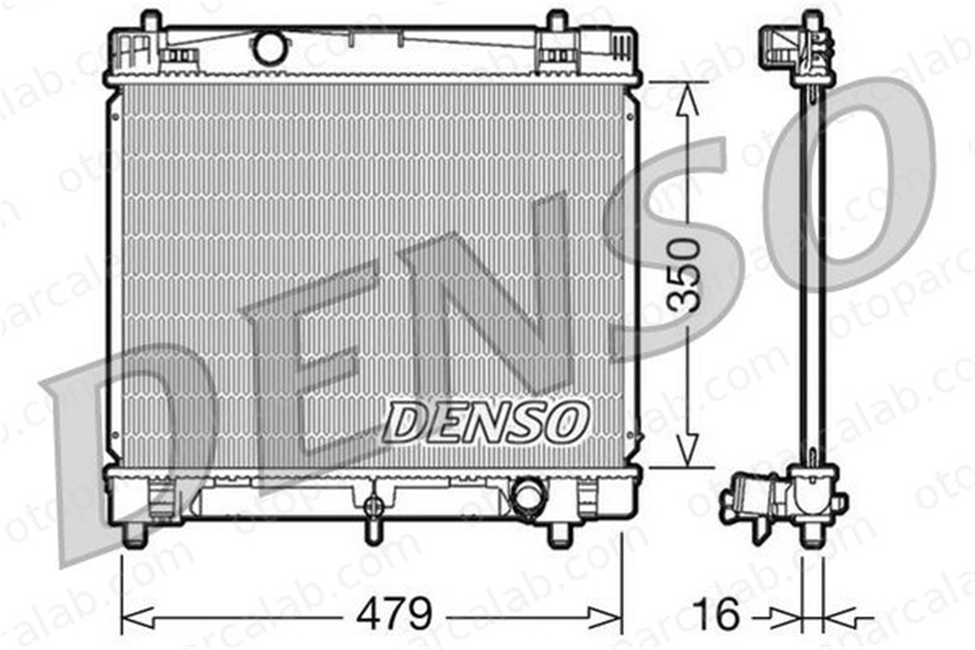 DENSO DRM50008 Su Radyatörü TOYOTA YARIS YARIS VERSO DRM50008 164000M060