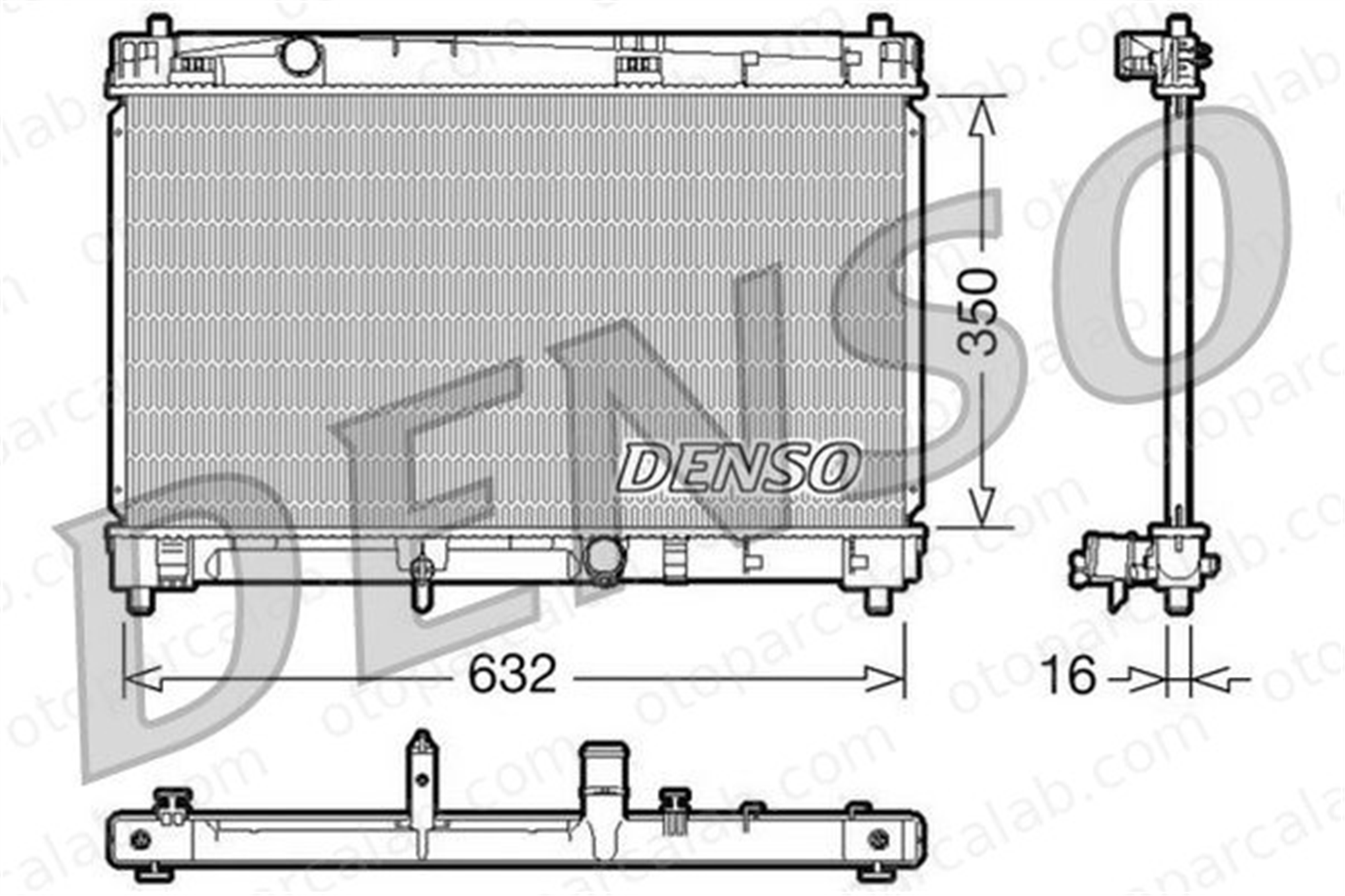 DENSO DRM50009 Su Radyatörü TOYOTA YARIS DRM50009 1640021310