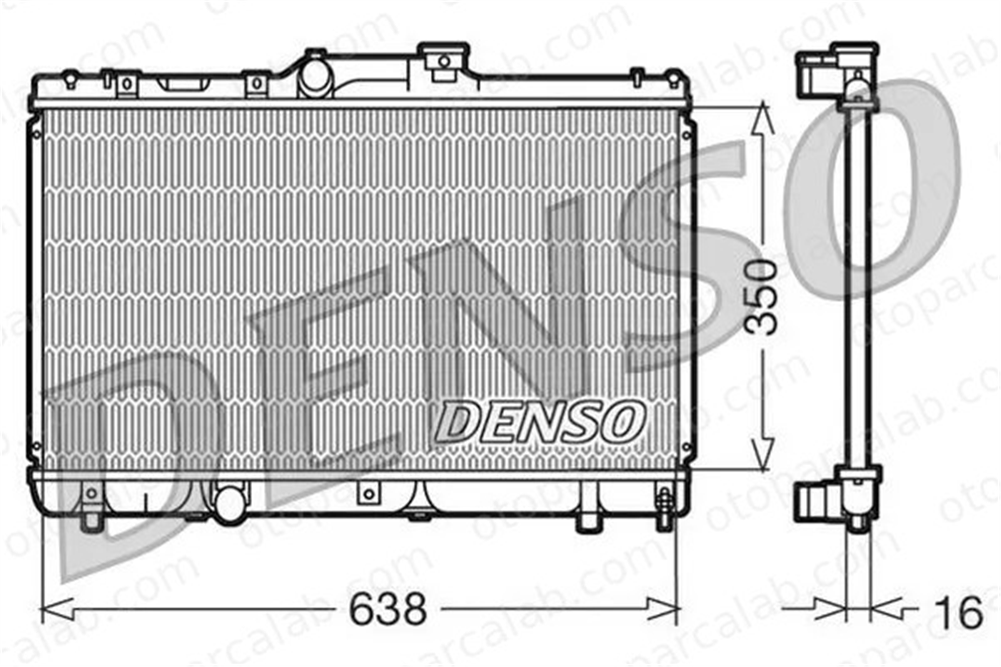 DENSO DRM50013 Su Radyatörü TOYOTA COROLLA COROLLA Compact DRM50013 1640015450