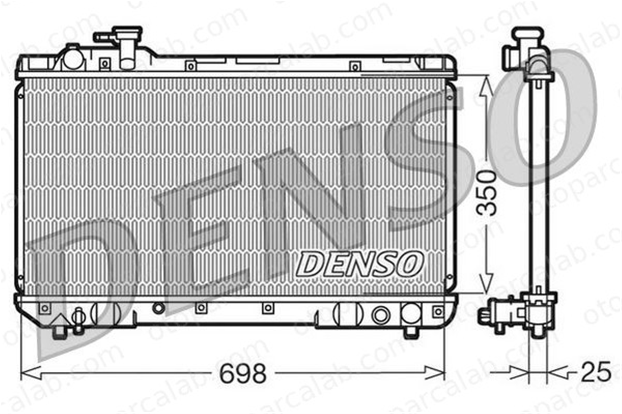 DENSO DRM50020 Su Radyatörü TOYOTA RAV 4 I RAV 4 I Cabrio DRM50020 164007A110