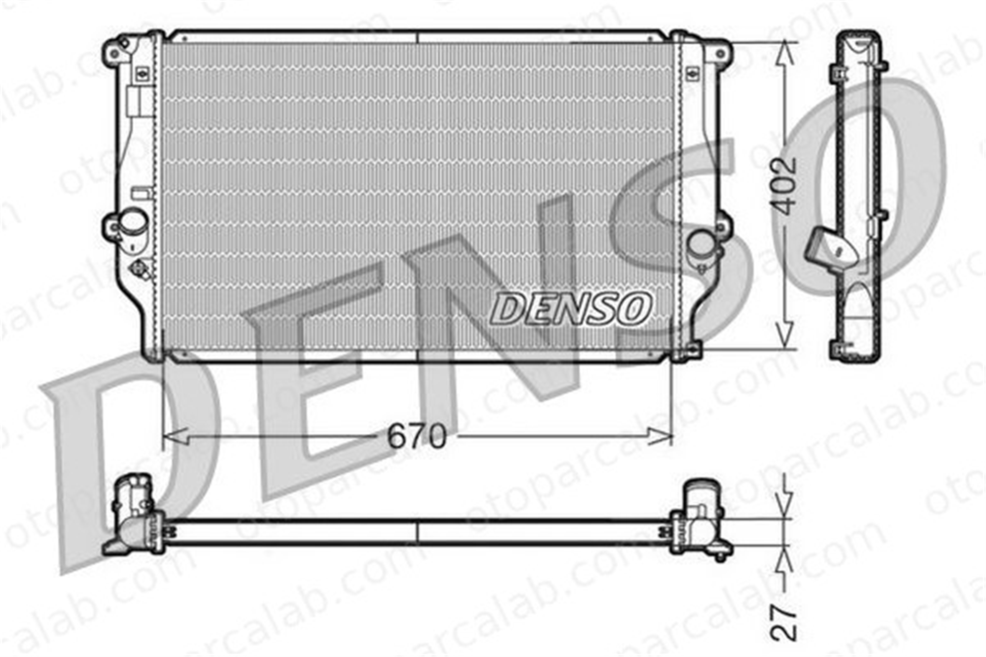 DENSO DRM50025 Su Radyatörü TOYOTA RAV 4 III RAV 4 IV DRM50025 1640026390