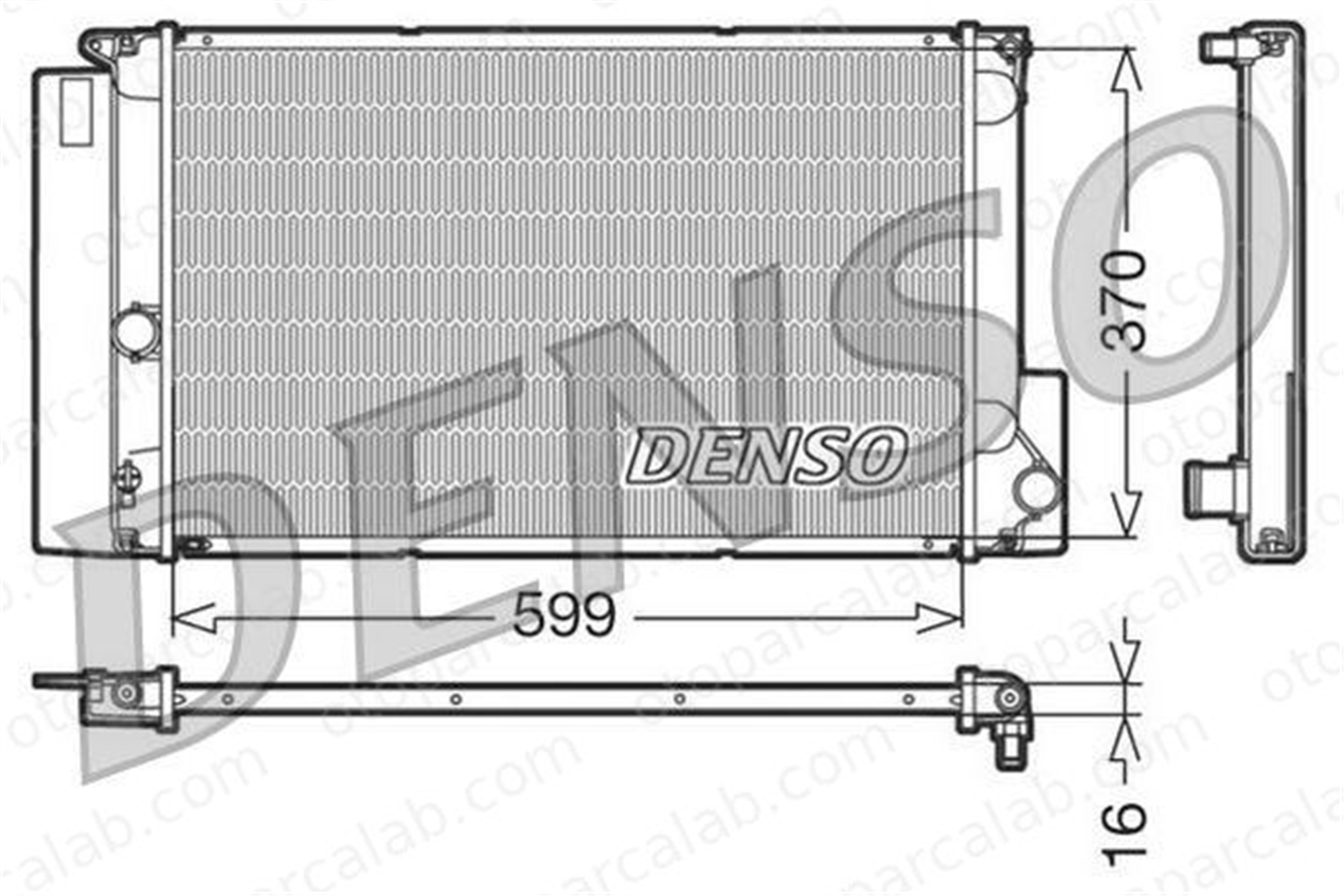 DENSO DRM50026 Su Radyatörü TOYOTA AURIS COROLLA Sedan 1640022160 164000D400