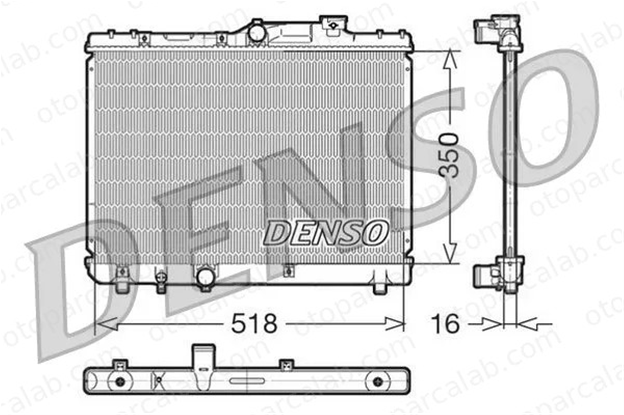 DENSO DRM50029 Su Radyatörü TOYOTA COROLLA COROLLA Station wagon DRM50029 1640015530