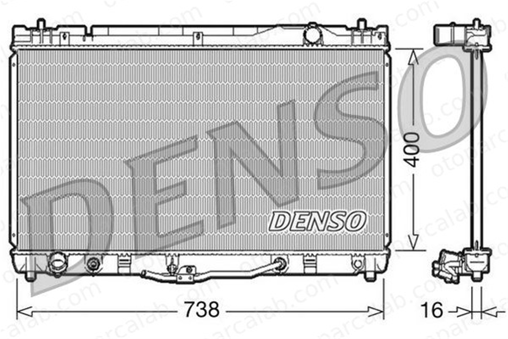DENSO DRM50043 Su Radyatörü TOYOTA CAMRY Sedan DRM50043 1640020270