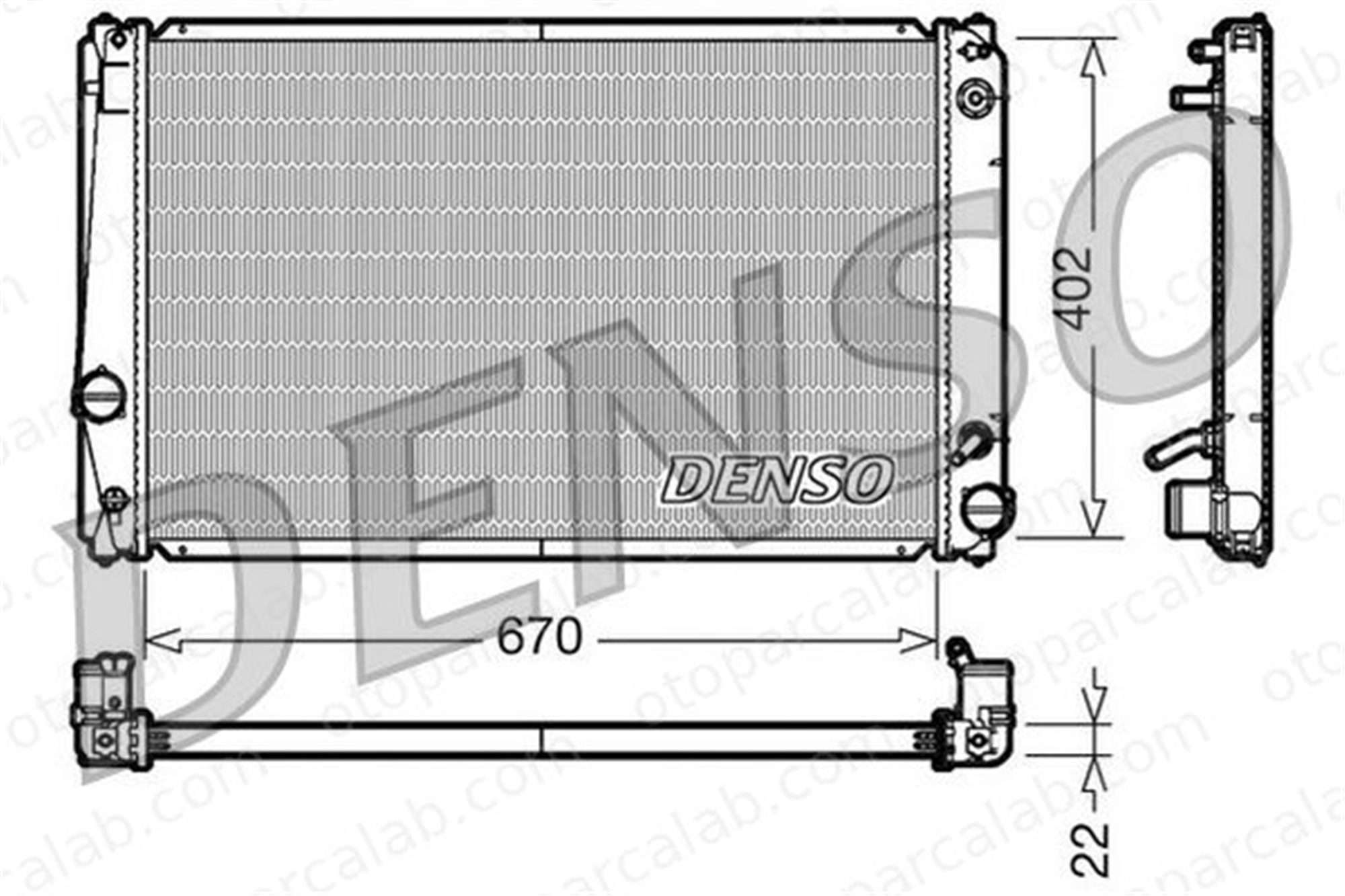 DENSO DRM50052 Su Radyatörü TOYOTA RAV 4 IV DRM50052 1640031420