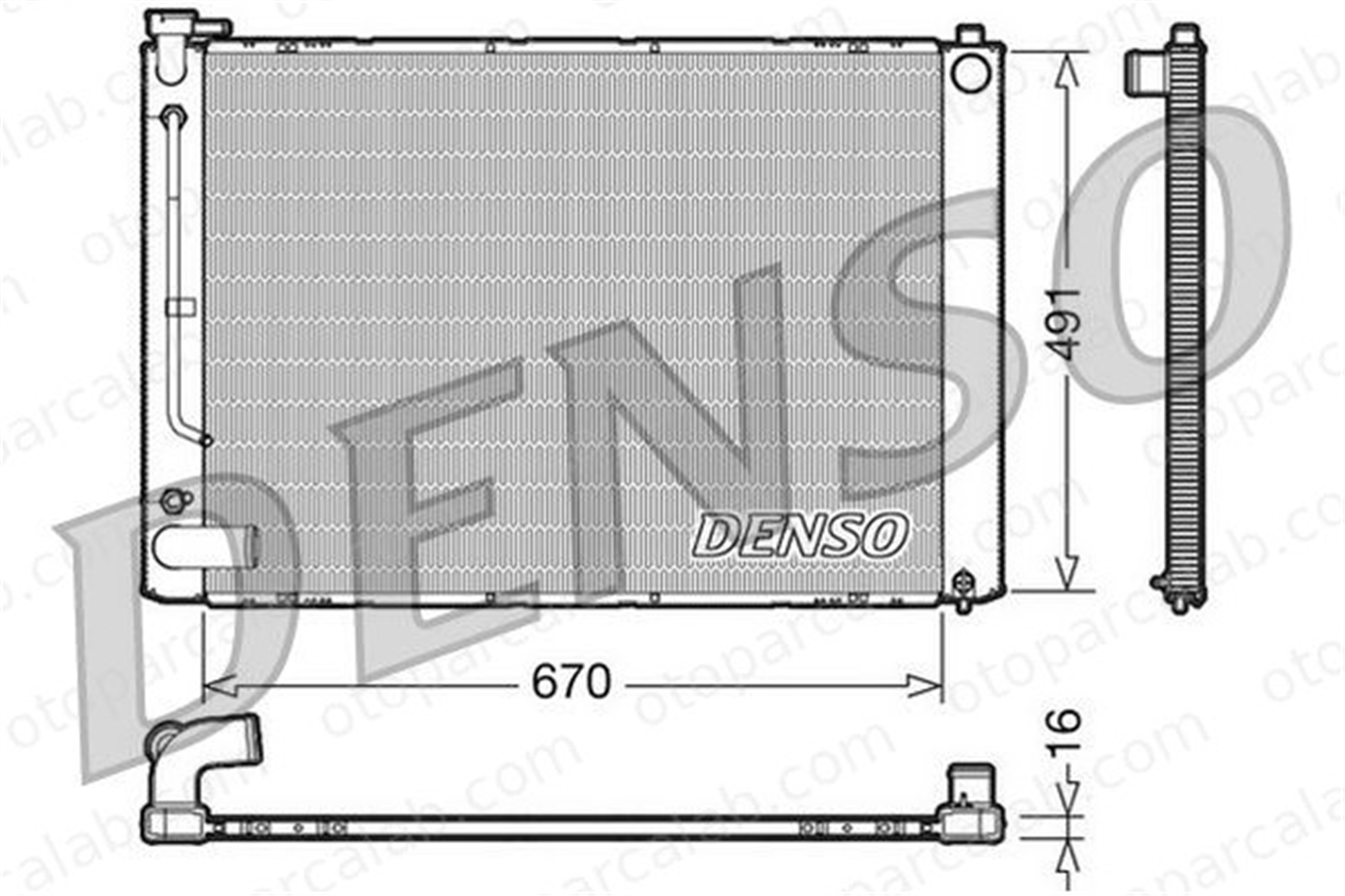 DENSO DRM50055 Su Radyatörü LEXUS RX DRM50055 1604120290