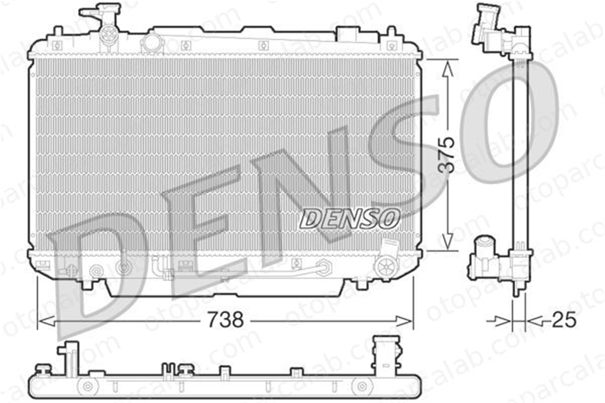 DENSO DRM50065 Su Radyatörü TOYOTA RAV 4 II DRM50065 1640028180