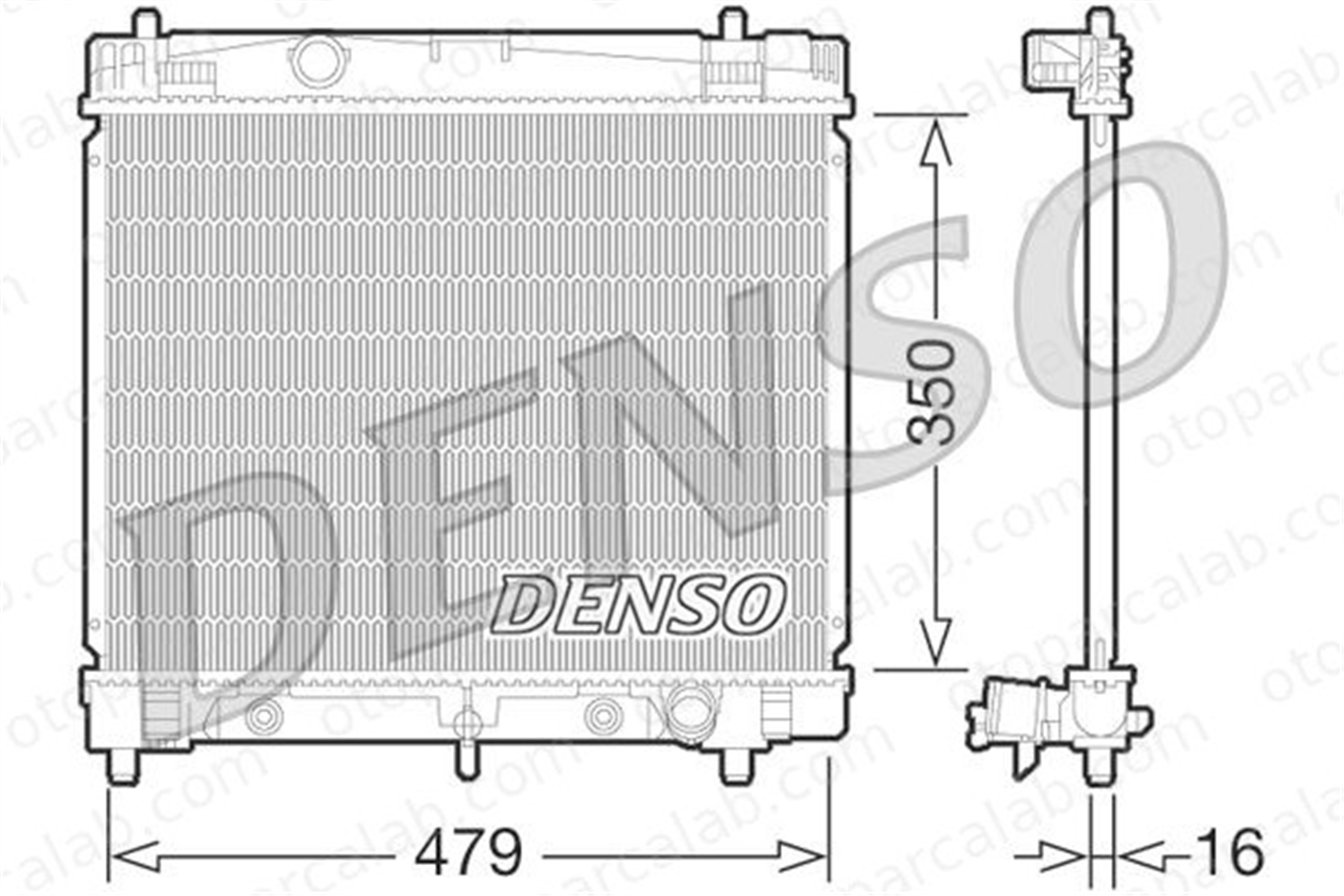 DENSO DRM50070 Su Radyatörü DAIHATSU CHARADE VIII TOYOTA YARIS DRM50070 164000M070