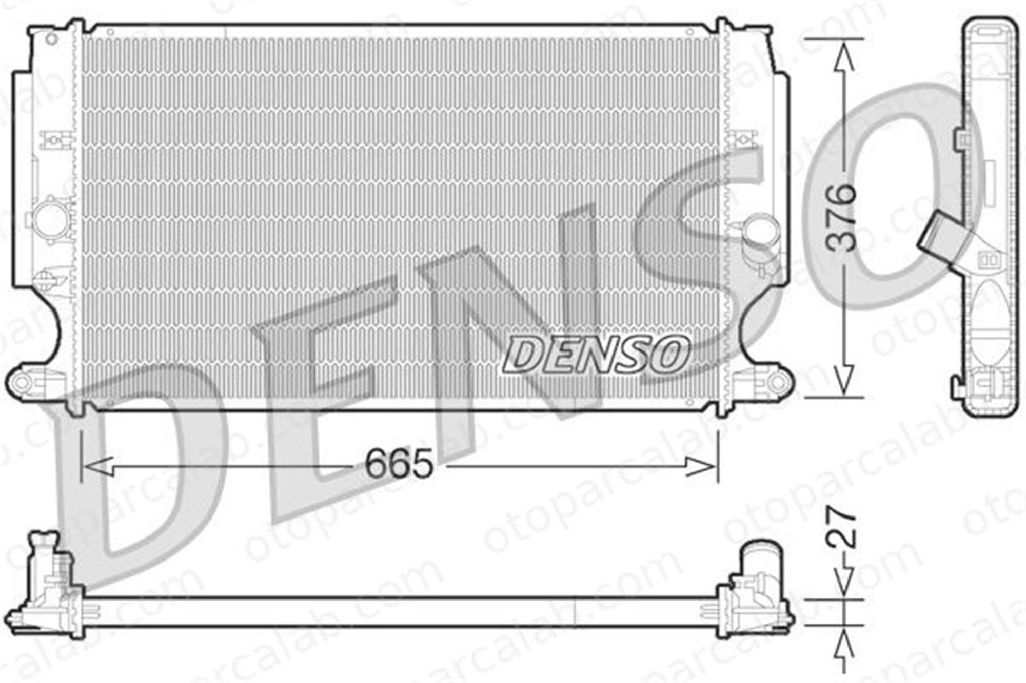 DENSO DRM50072 Su Radyatörü TOYOTA AVENSIS Sedan AVENSIS Station wagon DRM50072 164000R030