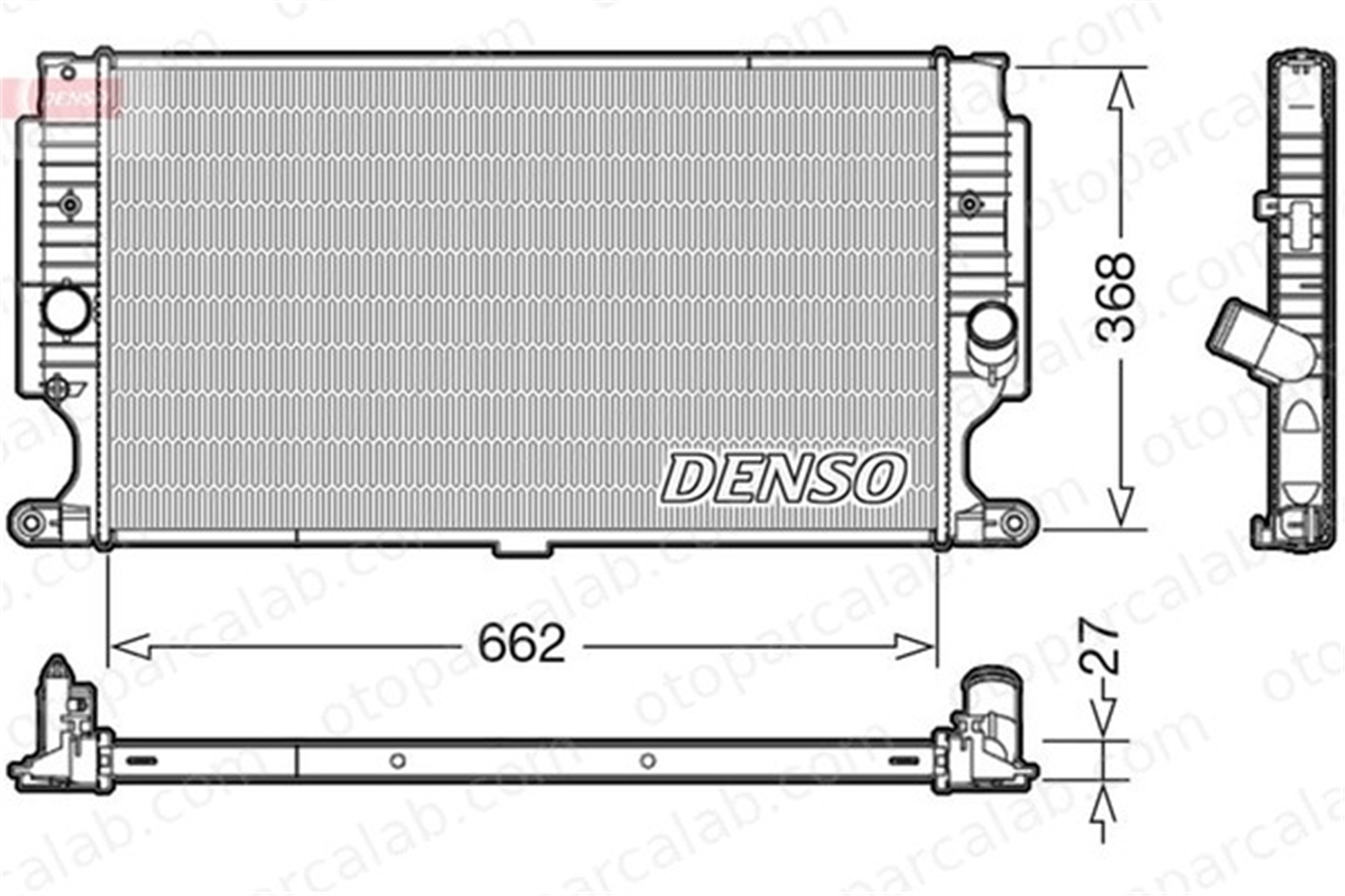 DENSO DRM50090 Su Radyatörü TOYOTA AVENSIS Sedan AVENSIS Station wagon DRM50090 164000R061