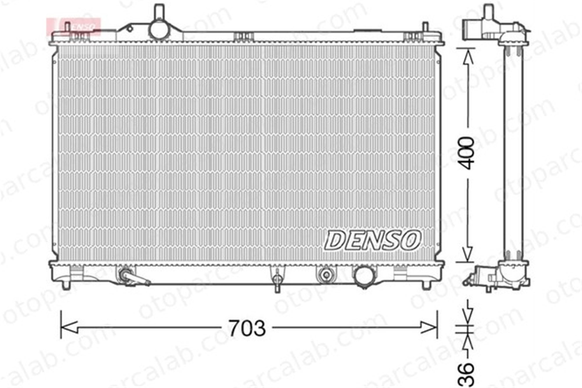 DENSO DRM50095 Su Radyatörü LEXUS GS DRM50095 1640050350