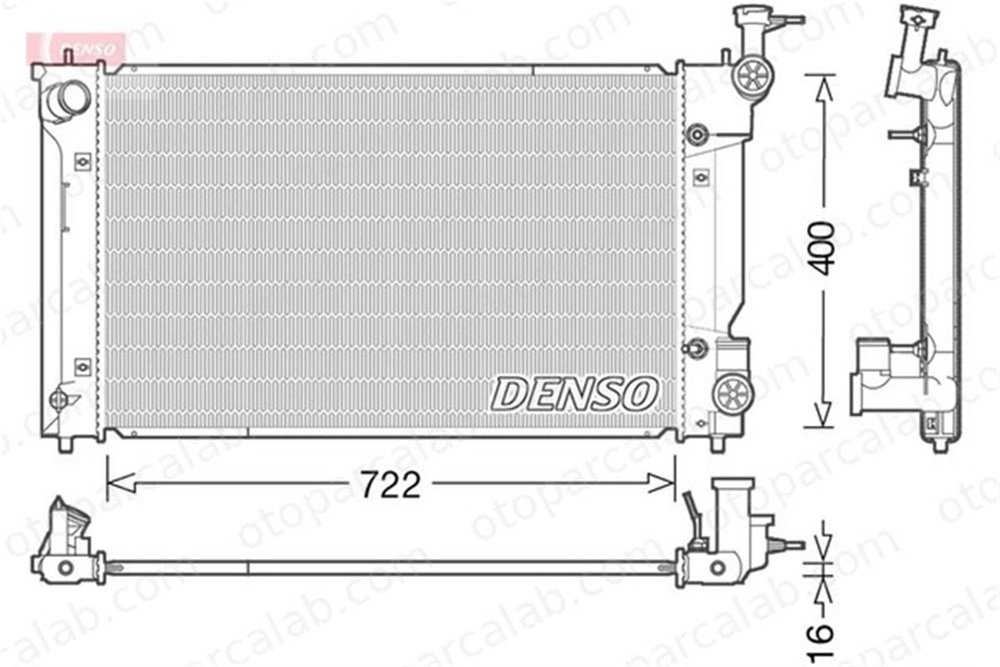 DENSO DRM50098 Su Radyatörü LEXUS IS III DRM50098 1640031870