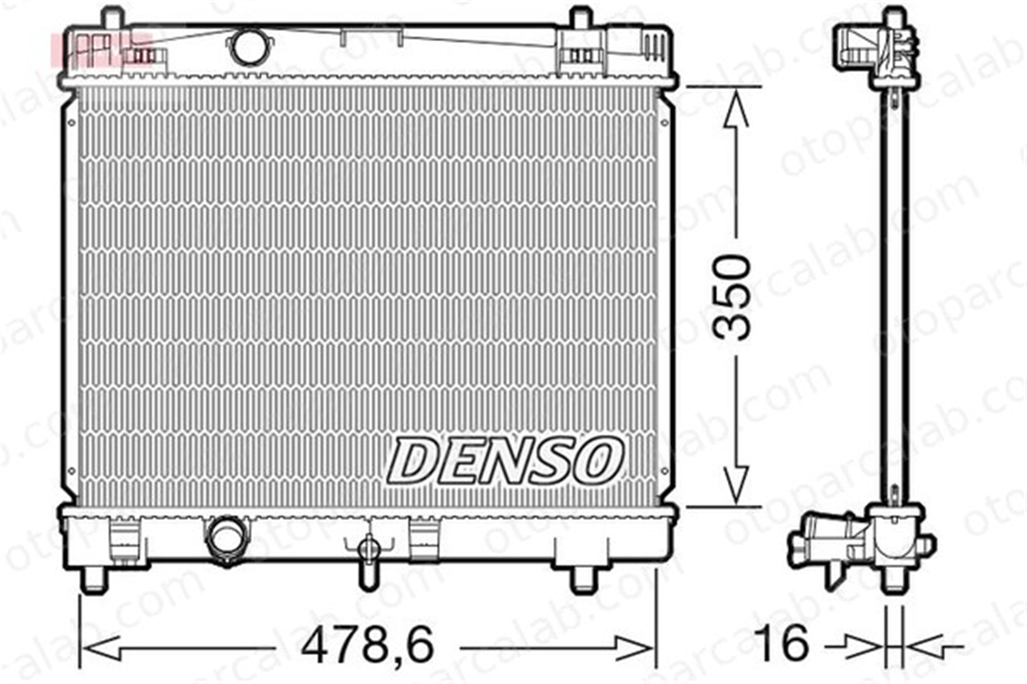 DENSO DRM50103 Su Radyatörü TOYOTA YARIS DAIHATSU CHARADE VIII DRM50103 164000Q040