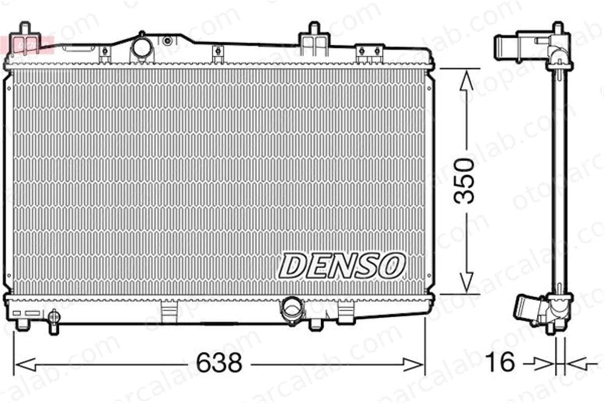 DENSO DRM50105 Su Radyatörü TOYOTA YARIS YARIS VERSO DRM50105 164000N011