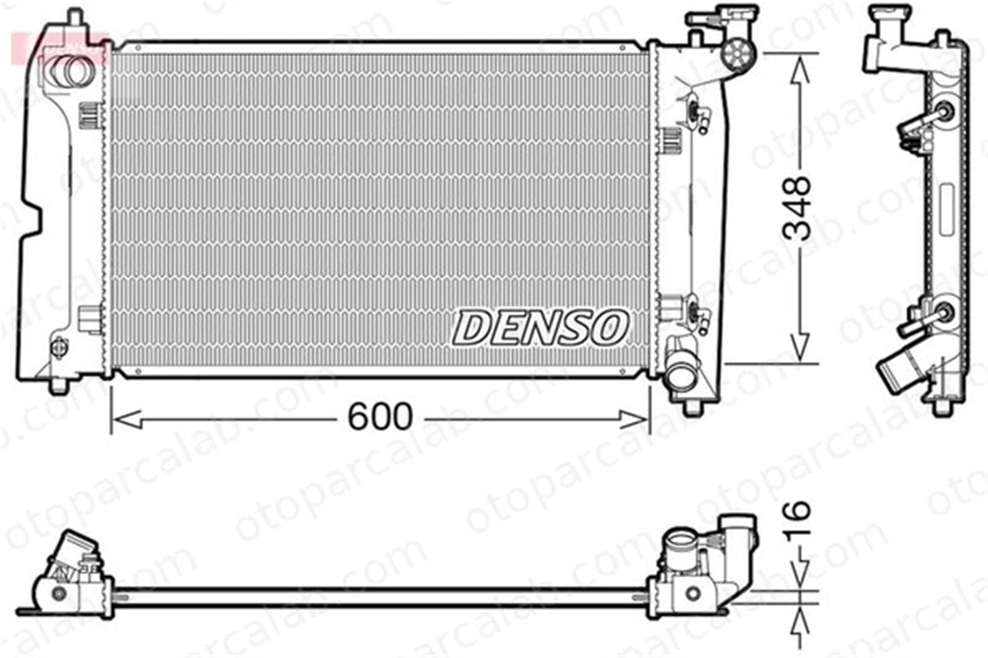DENSO DRM50111 Su Radyatörü TOYOTA COROLLA AVENSIS DRM50111 164000D220