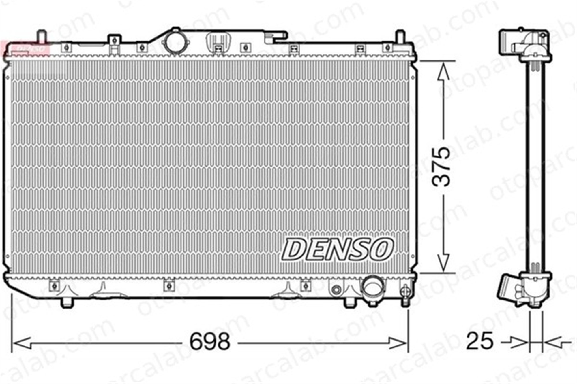 DENSO DRM50114 Su Radyatörü TOYOTA AVENSIS AVENSIS Station wagon DRM50114 164000G010