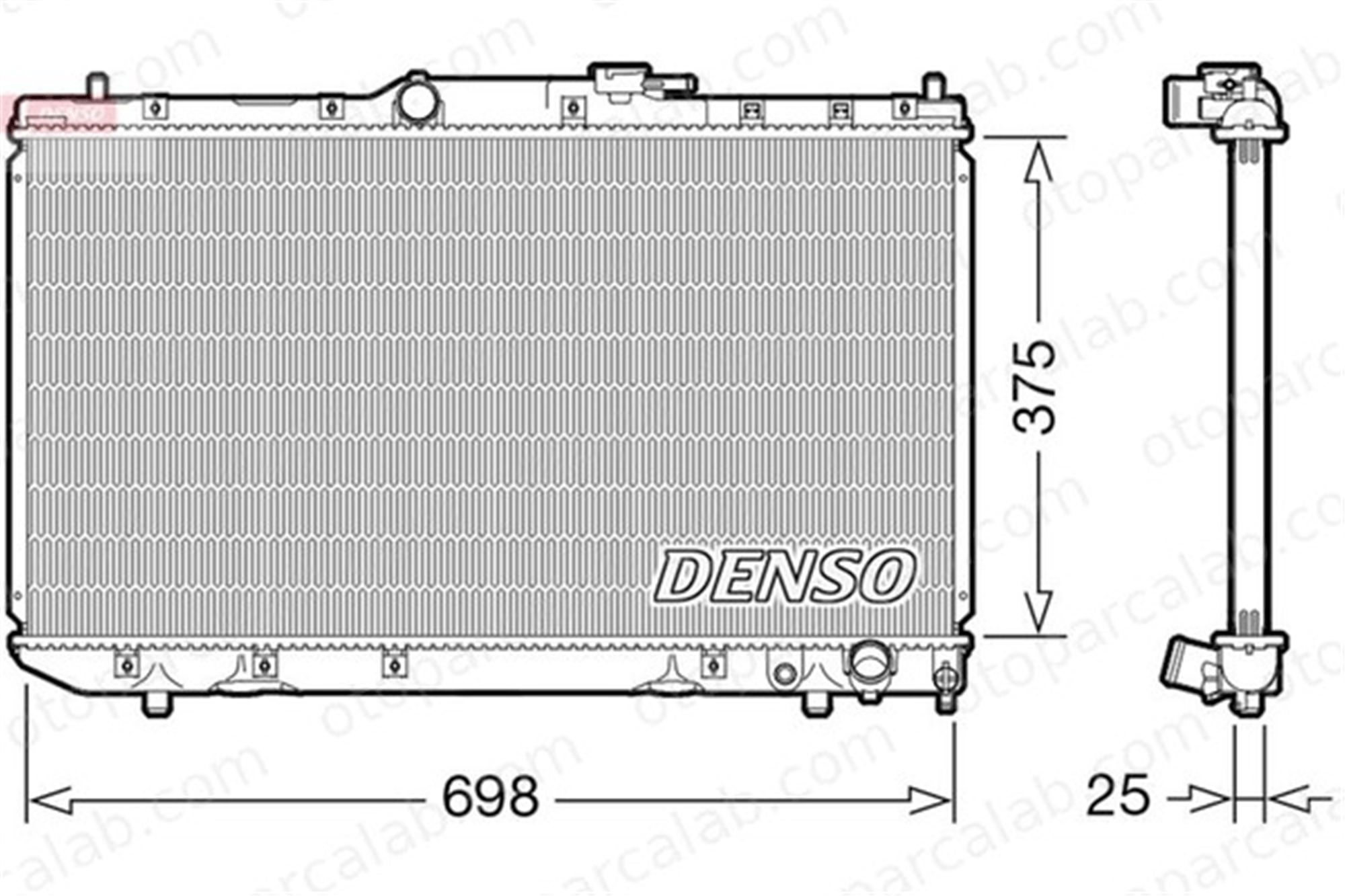 DENSO DRM50116 Su Radyatörü TOYOTA AVENSIS AVENSIS Liftback DRM50116 164000B030