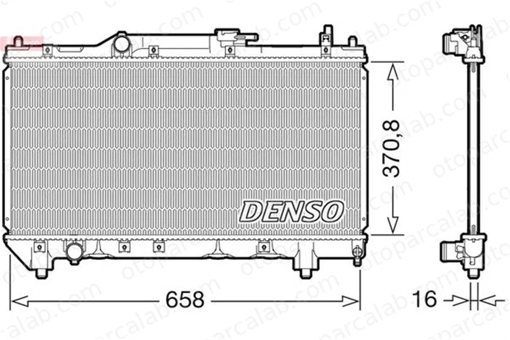 DENSO DRM50117 Su Radyatörü TOYOTA AVENSIS AVENSIS Liftback DRM50117 1640002270