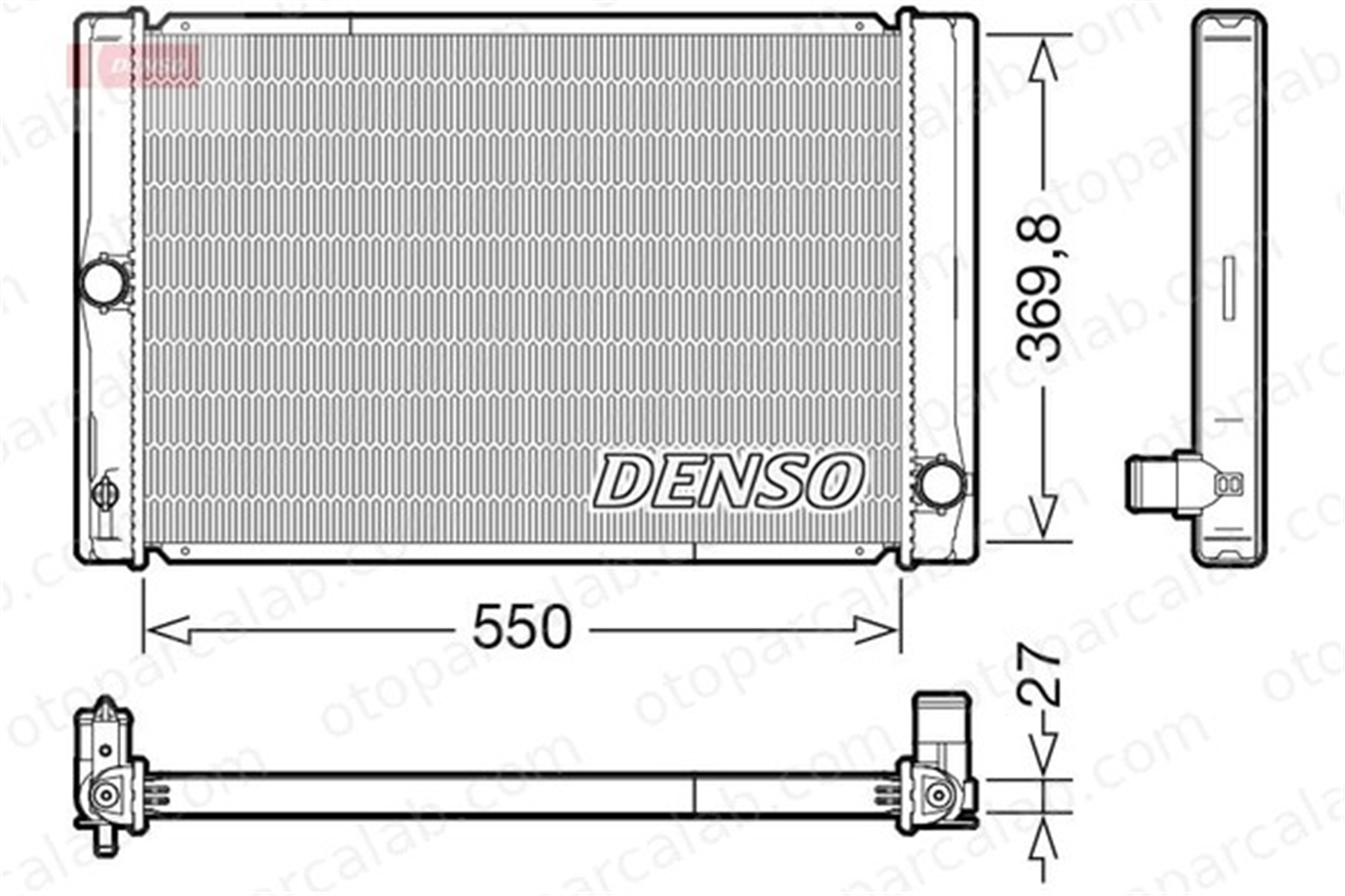 DENSO DRM50123 Su Radyatörü TOYOTA COROLLA Sedan AURIS DRM50123 164000N060