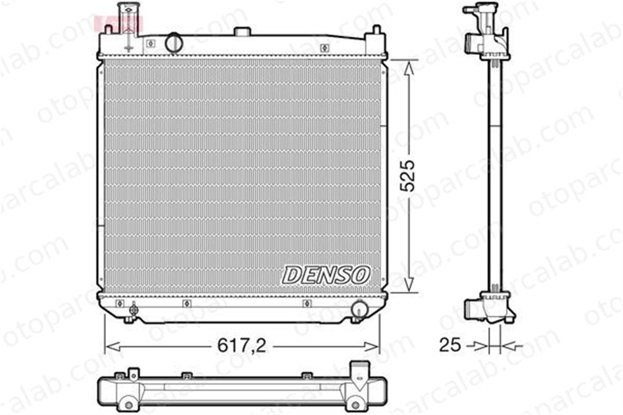 DENSO DRM50141 Su Radyatörü TOYOTA HIACE IV Minibüs/Otobüs HIACE IV Panelvan/Van DRM50141 1640030110