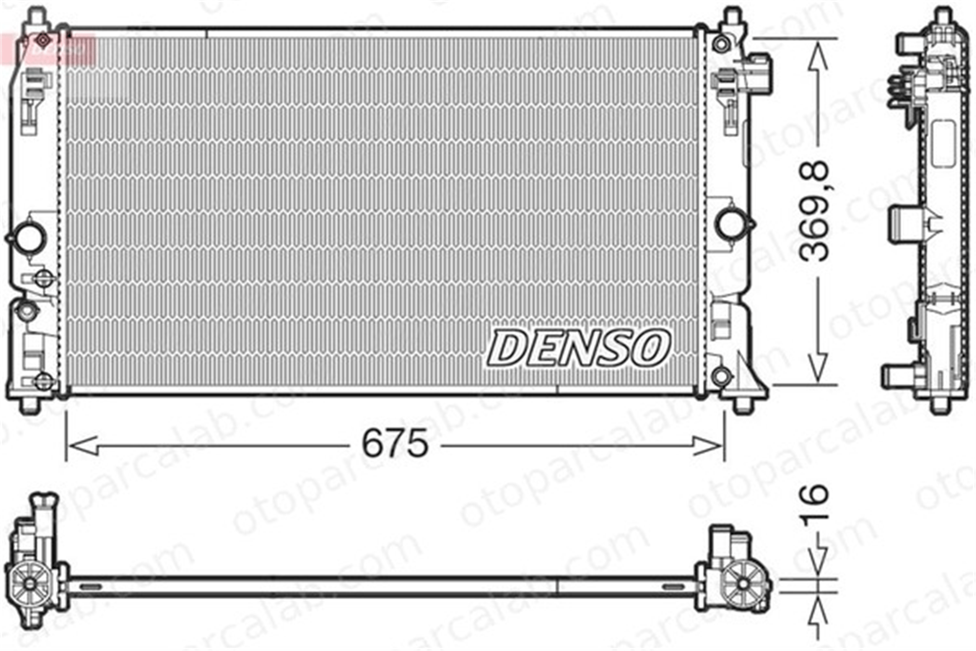 DENSO DRM50150 Su Radyatörü LEXUS UX TOYOTA PRIUS DRM50150 164000T370