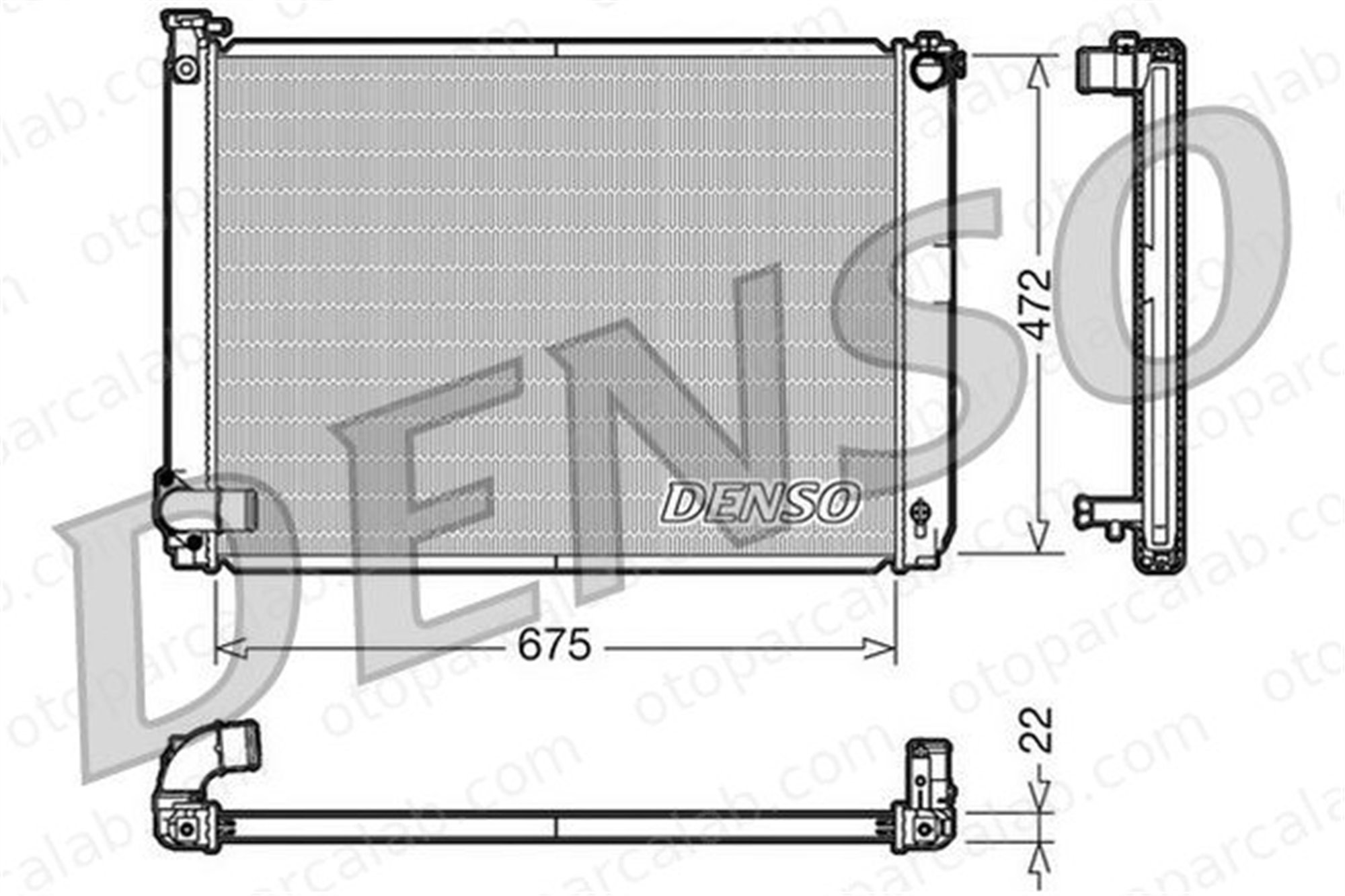 DENSO DRM51005 Su Radyatörü LEXUS RX DRM51005 1604120352