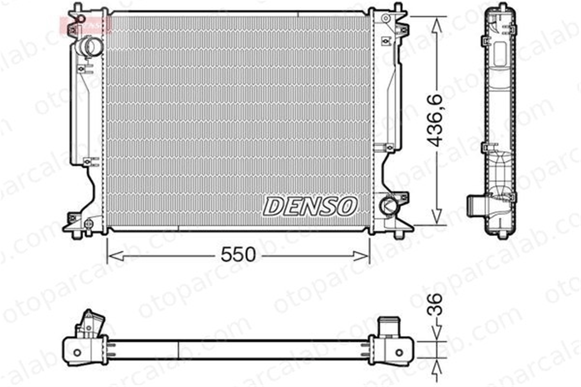 DENSO DRM51014 Su Radyatörü LEXUS IS II DRM51014 1640026400