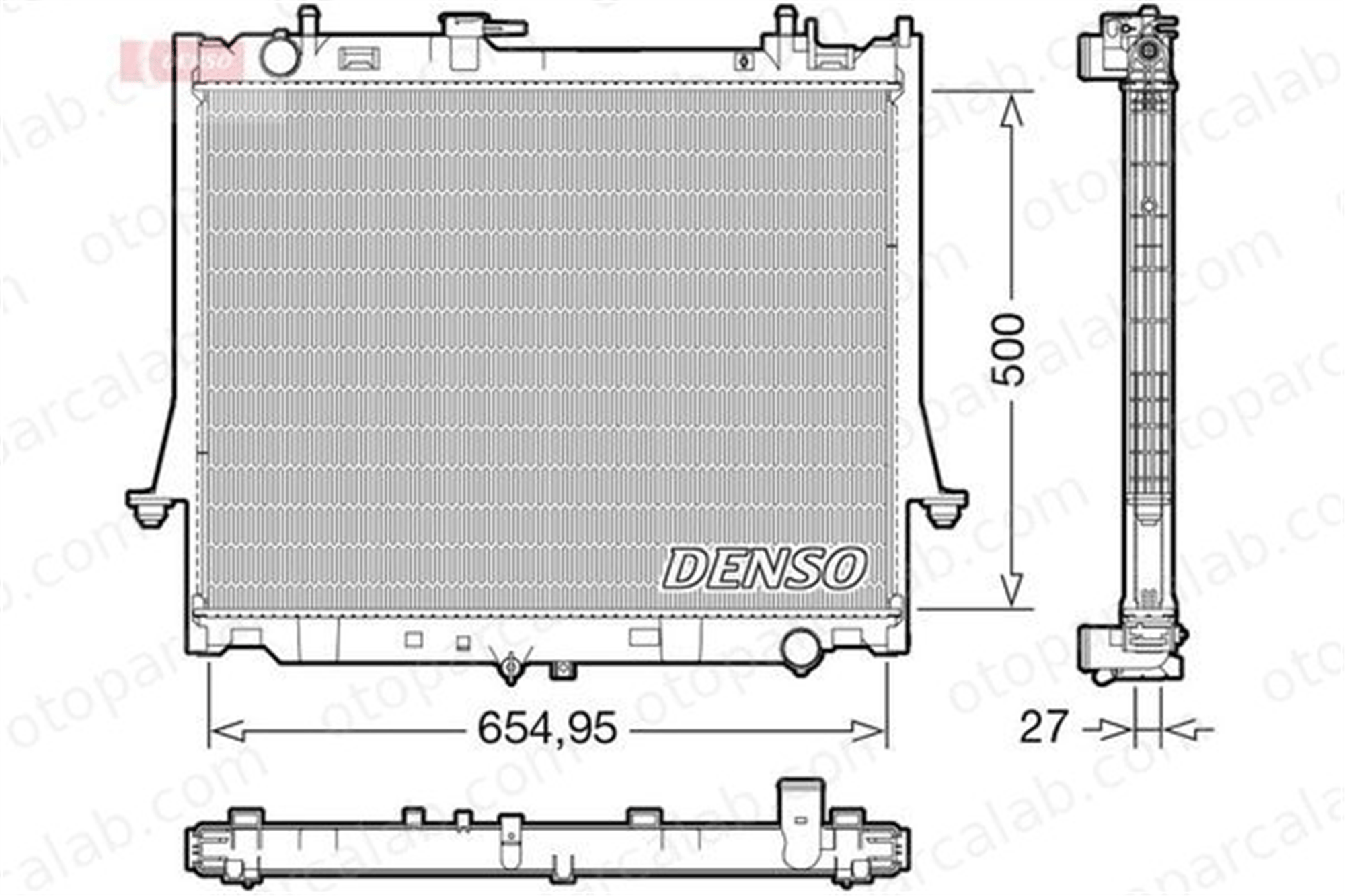 DENSO DRM99014 Su Radyatörü ISUZU D-MAX II DRM99014 8981943941