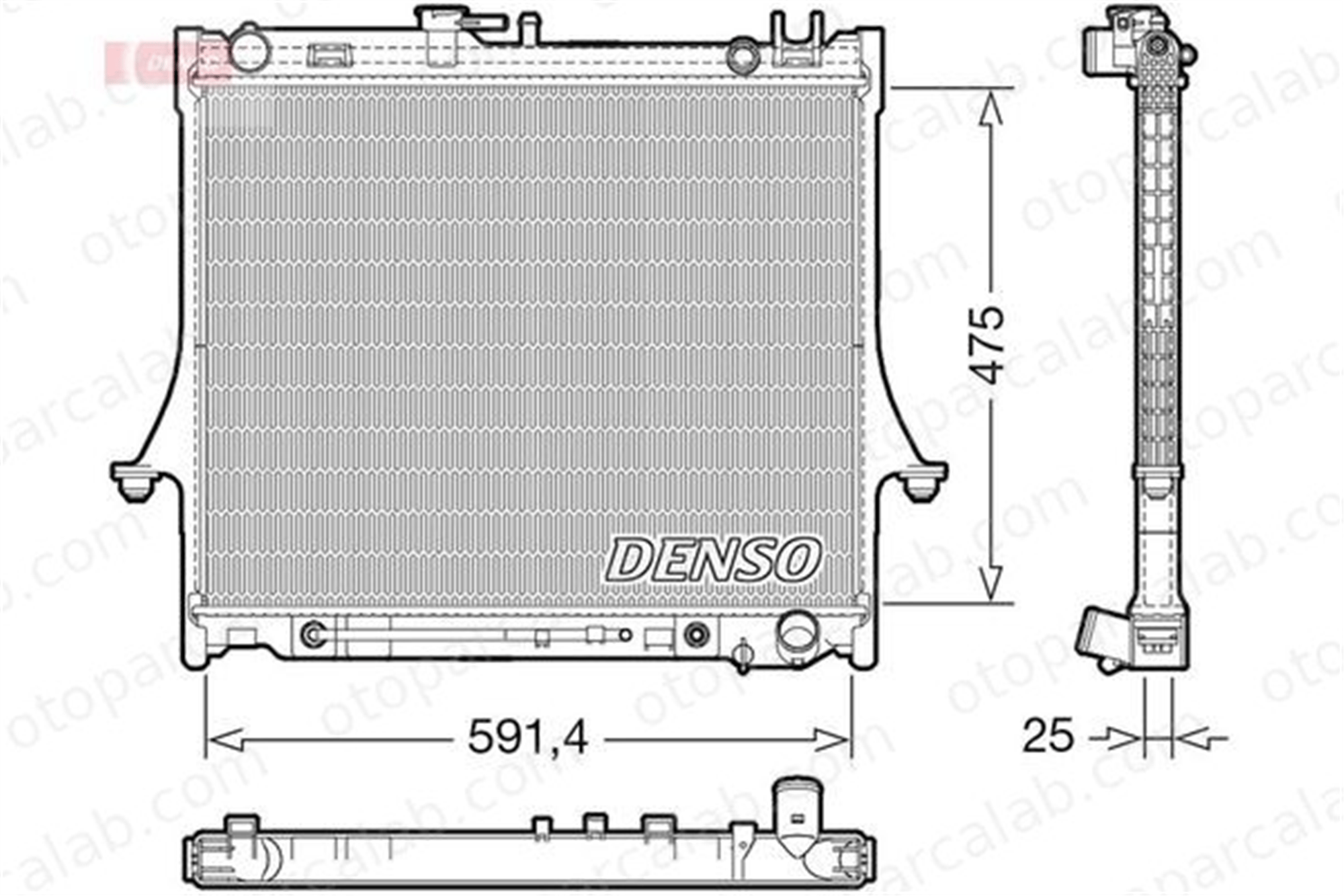 DENSO DRM99015 Su Radyatörü ISUZU D-MAX I DRM99015 8973333522
