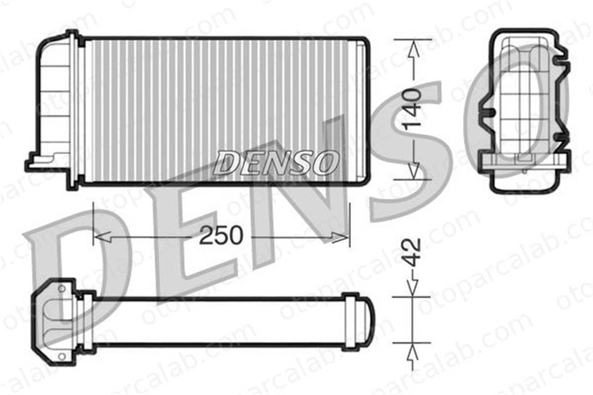 DENSO DRR09001 Kalorifer Radyatörü FIAT BRAVO I MAREA 46721967 46722359