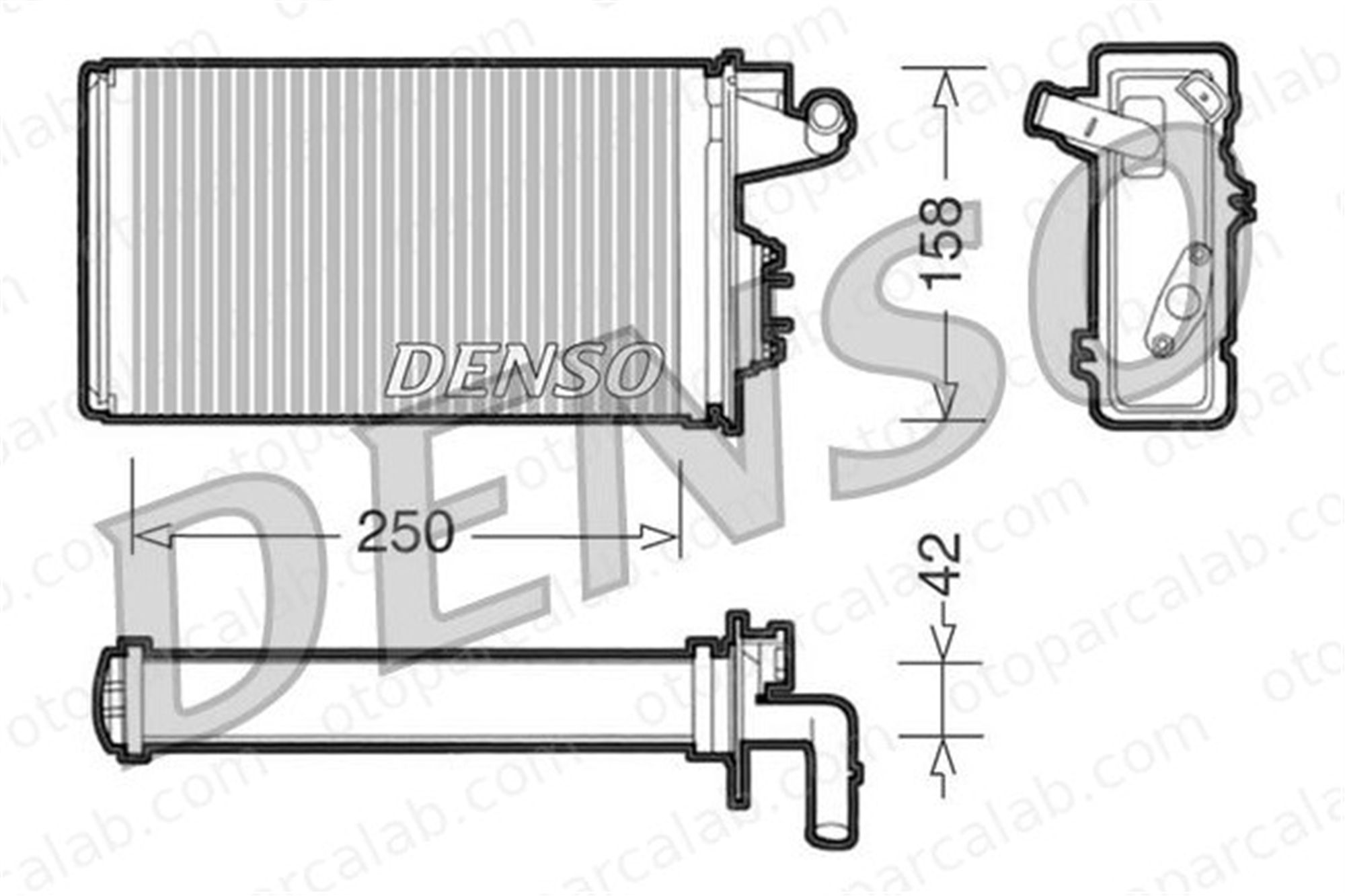 DENSO DRR09010 Kalorifer Radyatörü FIAT TIPO LANCIA DEDRA 7754065 7582699