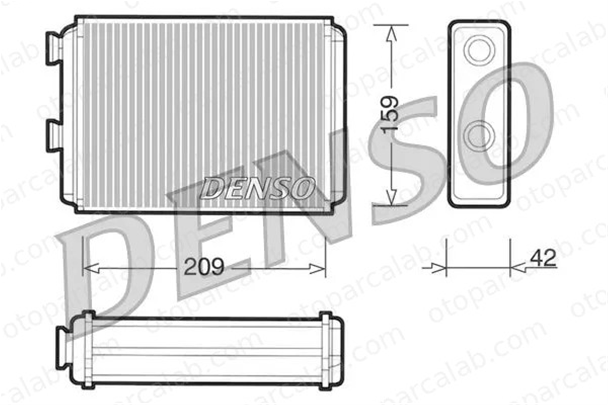 DENSO DRR09070 Kalorifer Radyatörü FIAT DOBLO MPV PUNTO 46722928 46722950