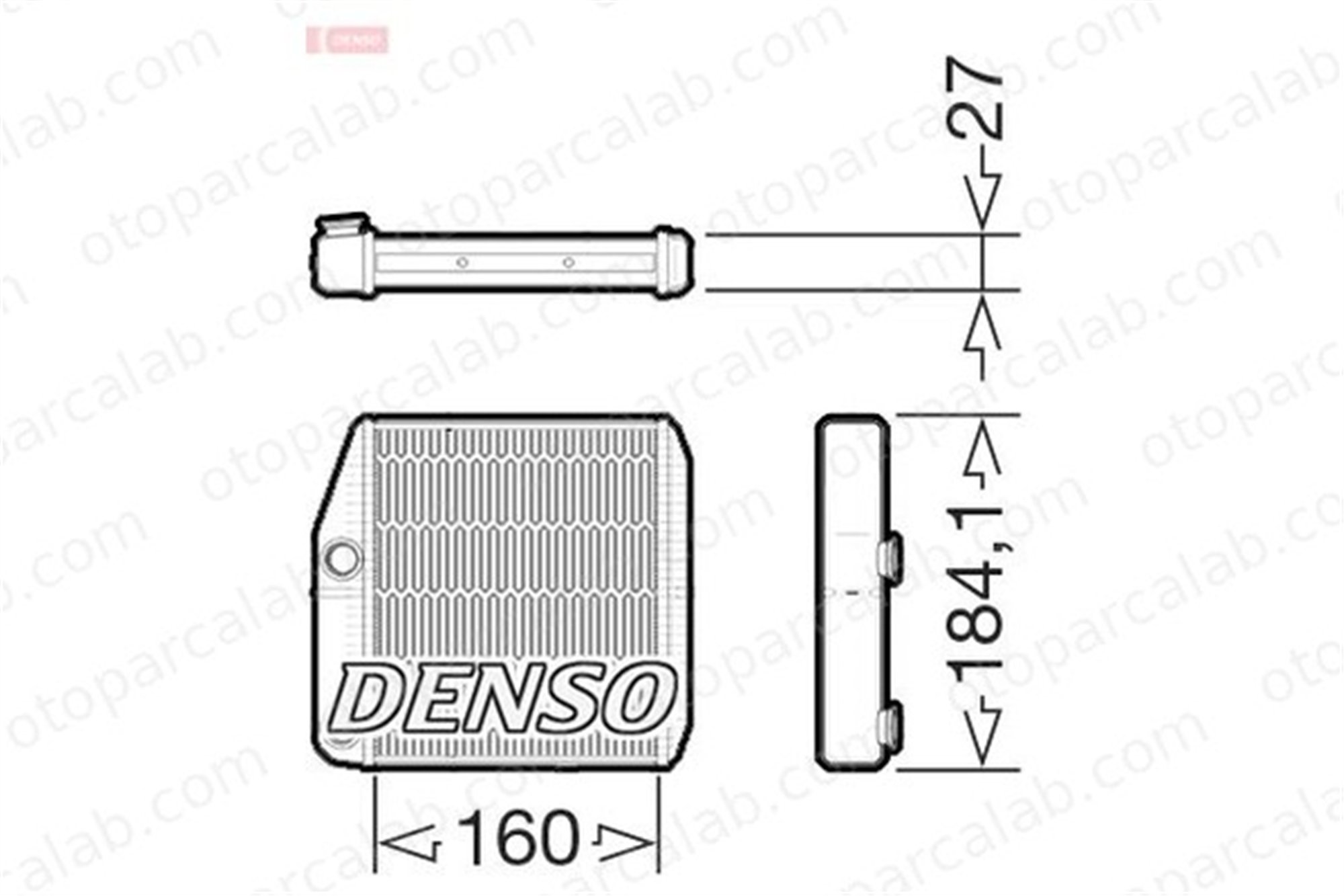 DENSO DRR09076 Kalorifer Radyatörü FIAT GRANDE PUNTO PUNTO EVO 39033120 77363898