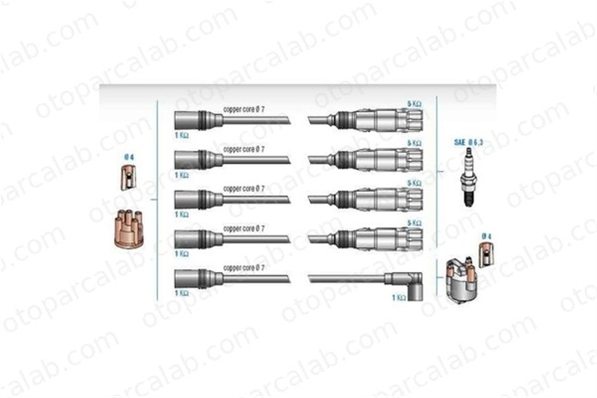 DODUCO 7805 Buji Kablosu AUDI A4 B5 A4 B5 Avant N10204402 N10243611