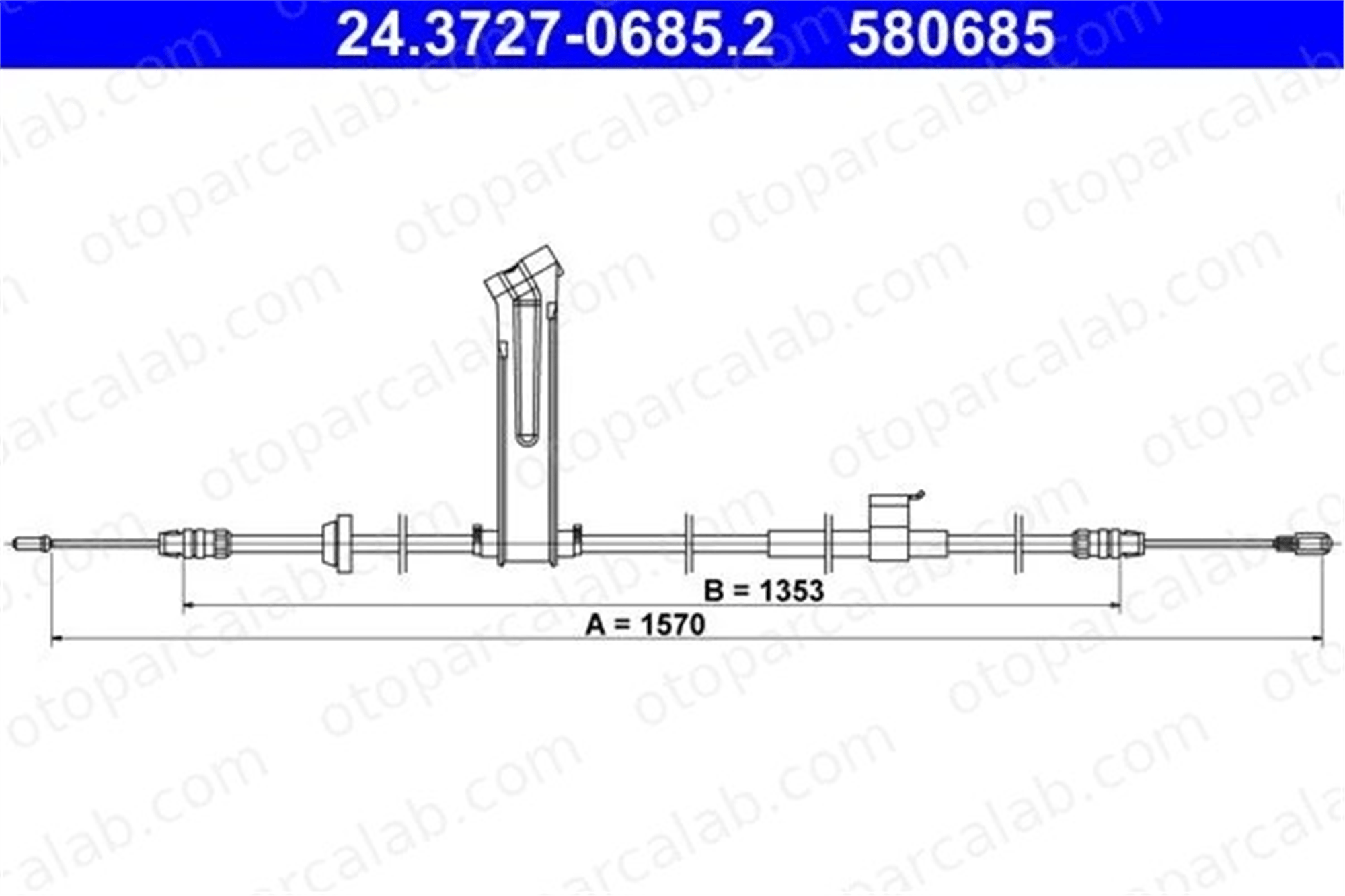 ECEM SEE 051 El Fren Teli Arka Sol FORD TRANSIT V363 Platform şasi TRANSIT V363 Minibüs/Otobüs BK312A809 BK312A809AH