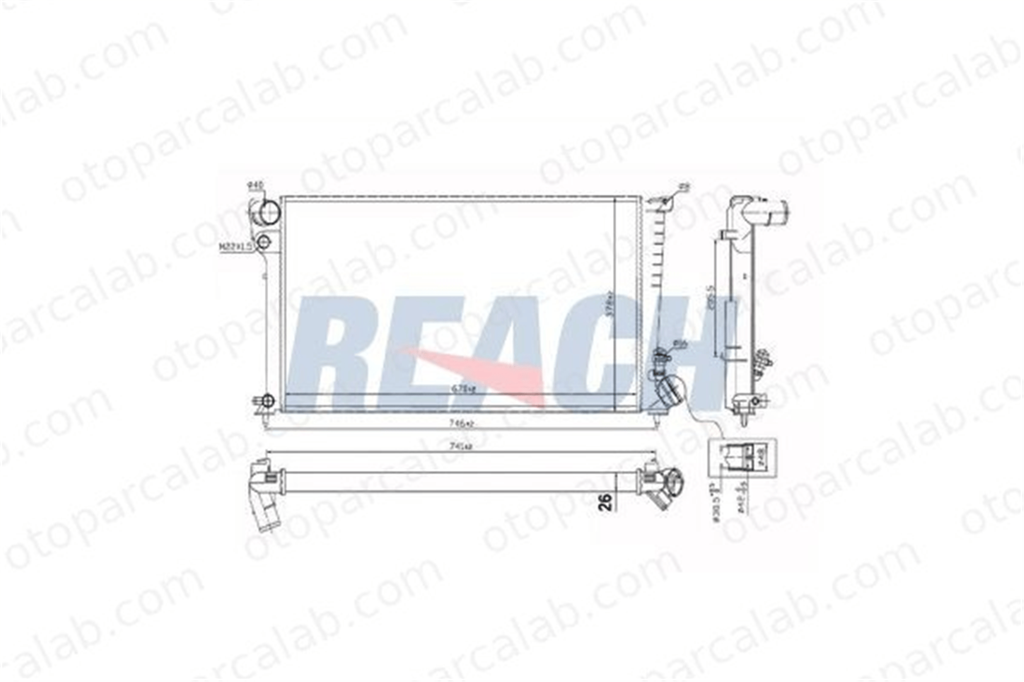ELITCAR R282 Su Radyatörü ELİTCAR R282 CITROËN XSARA XSARA Break 1331FG 133042