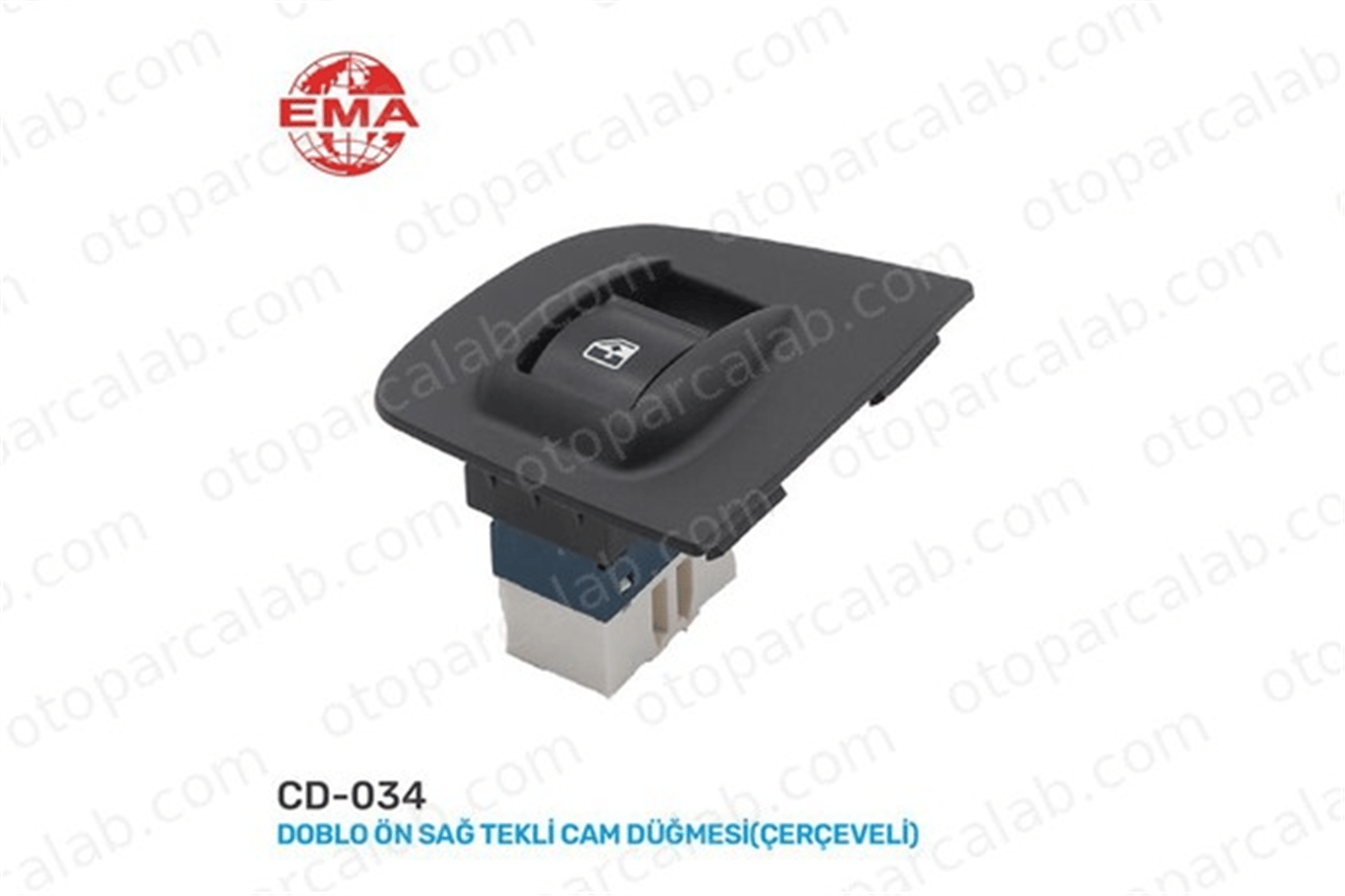 EMA MFK CD034 Cam Açma Düğmesi Ön Sağ EMA-MFK CD034 FIAT DOBLO Kasa/büyük limuzin DOBLO MPV 735417034