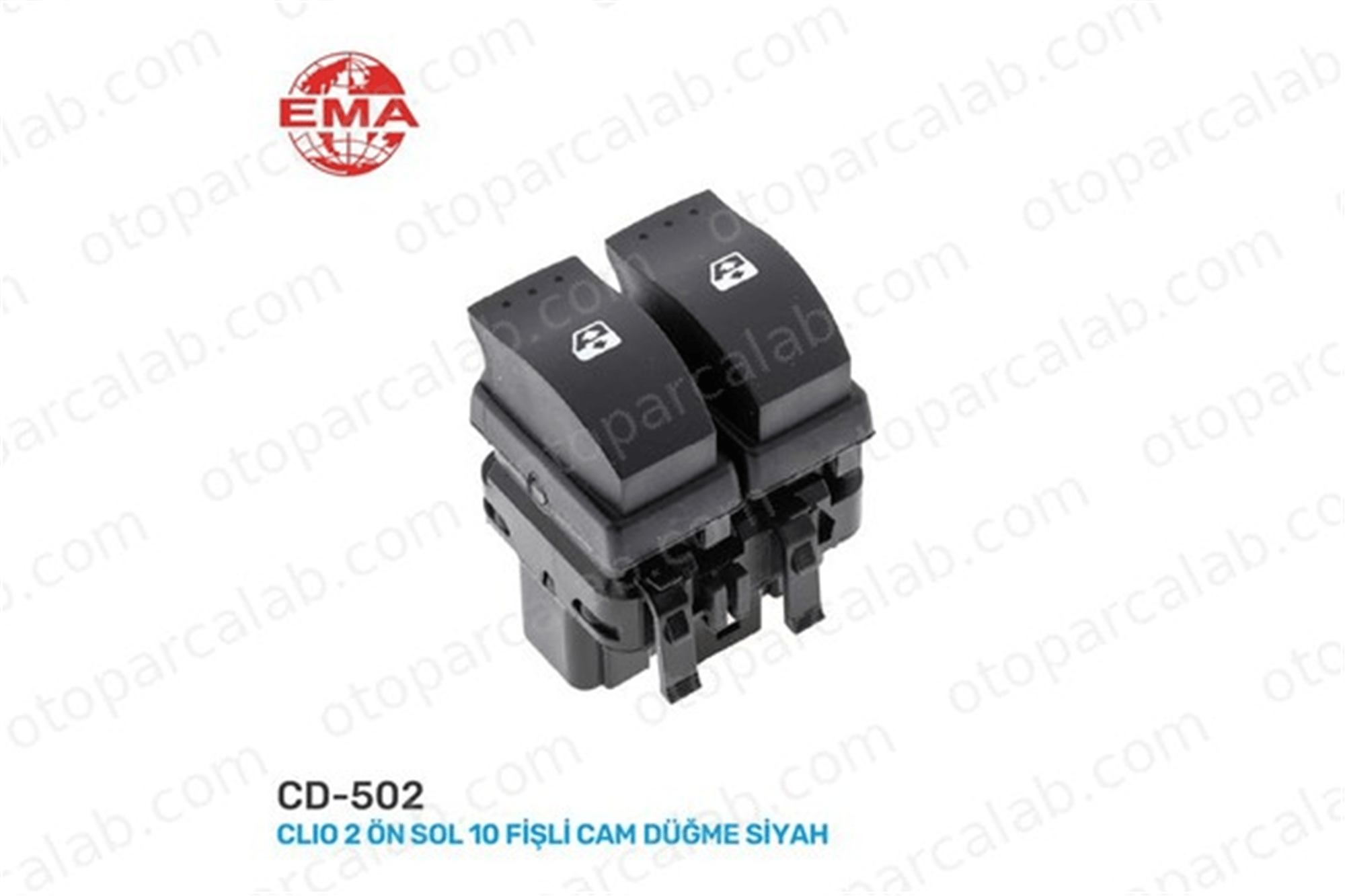 EMA MFK CD502 Cam Açma Düğmesi Ön Sol EMA-MFK CD502 RENAULT THALIA I MEGANE II 8200060045 8200084008