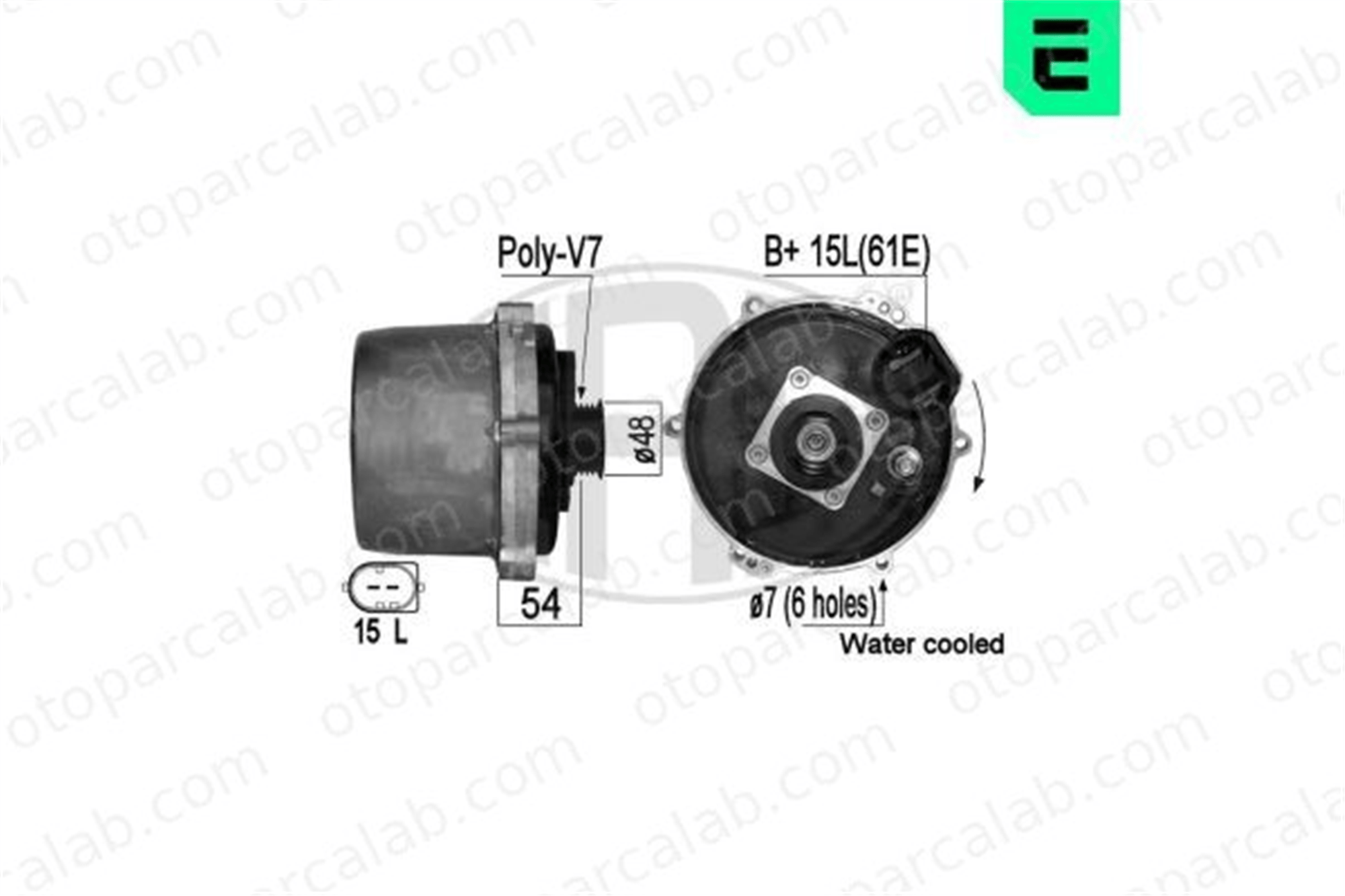 ERA 209068A Alternatör BMW 7 5 12317508054 12317508052