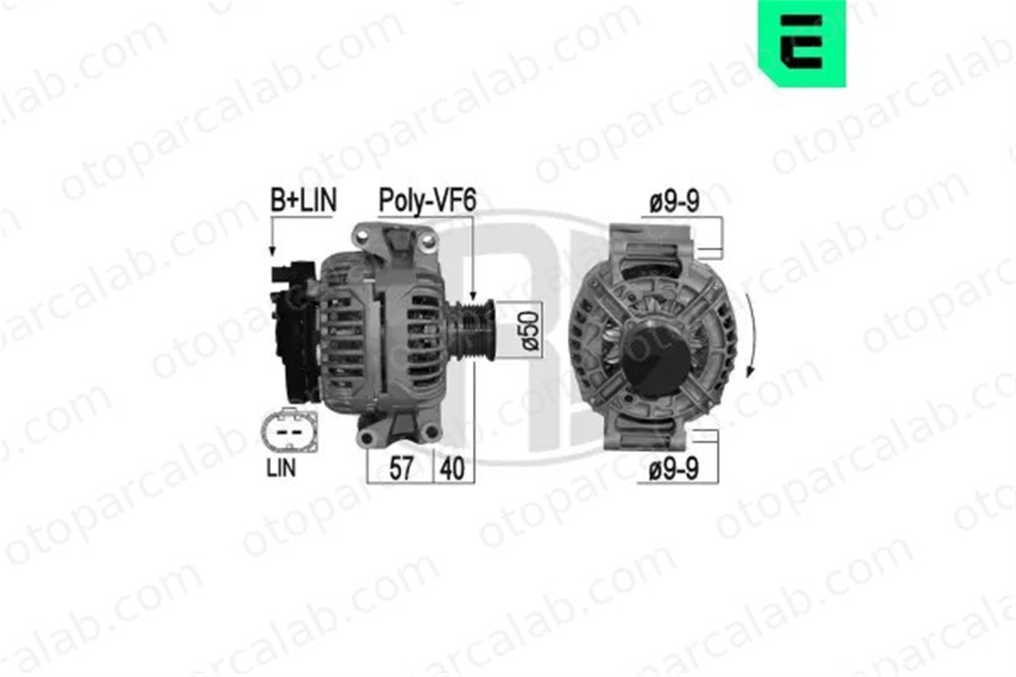ERA 209083A Alternatör MERCEDES-BENZ SPRINTER 3,5-t Minibüs/Otobüs SPRINTER 3,5-t Panelvan/Van A014154270280 14154270280