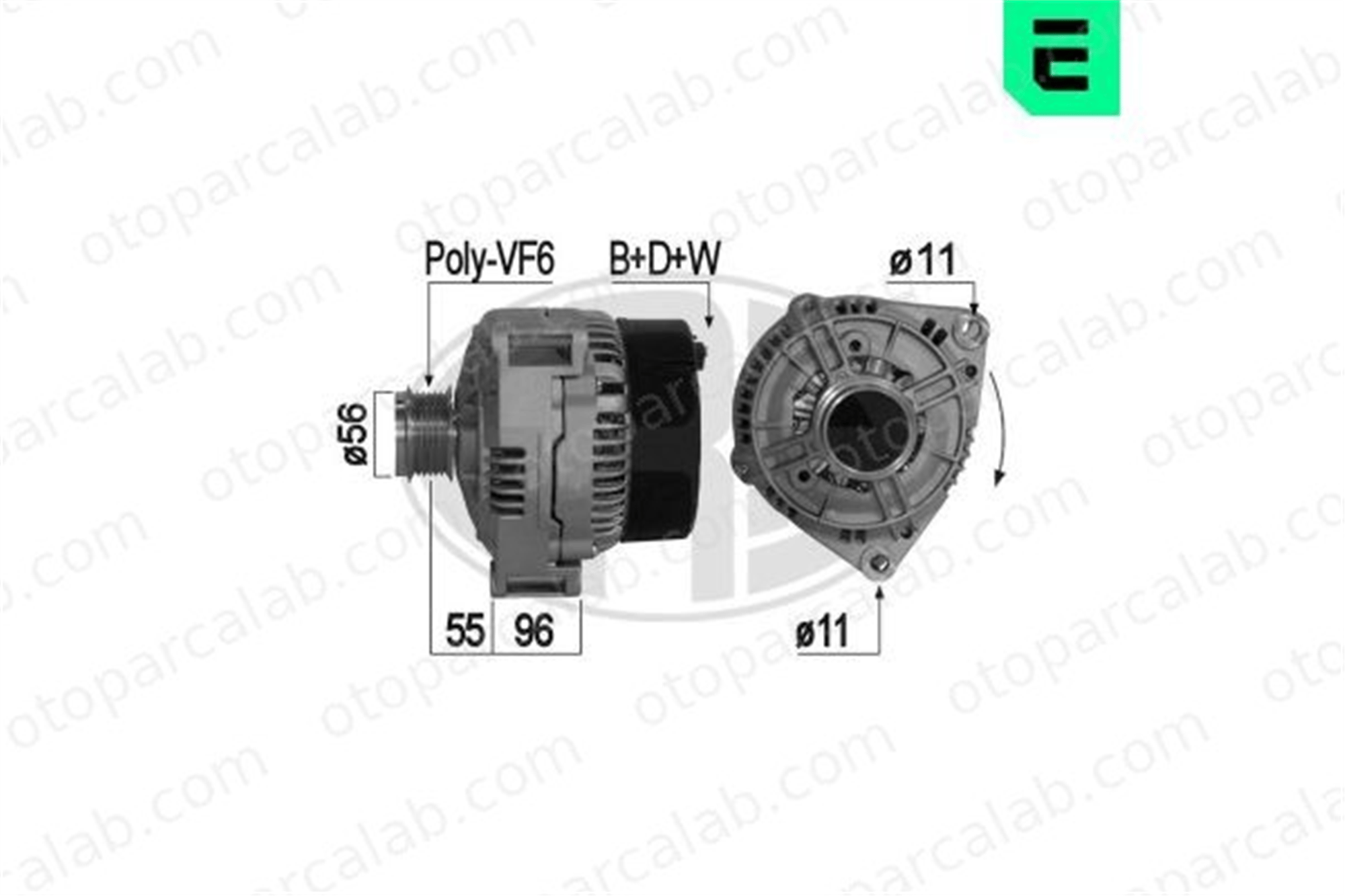 ERA 209094A Alternatör MERCEDES-BENZ V-SERISI VITO Minibüs/Otobüs A010154030280 10154030280