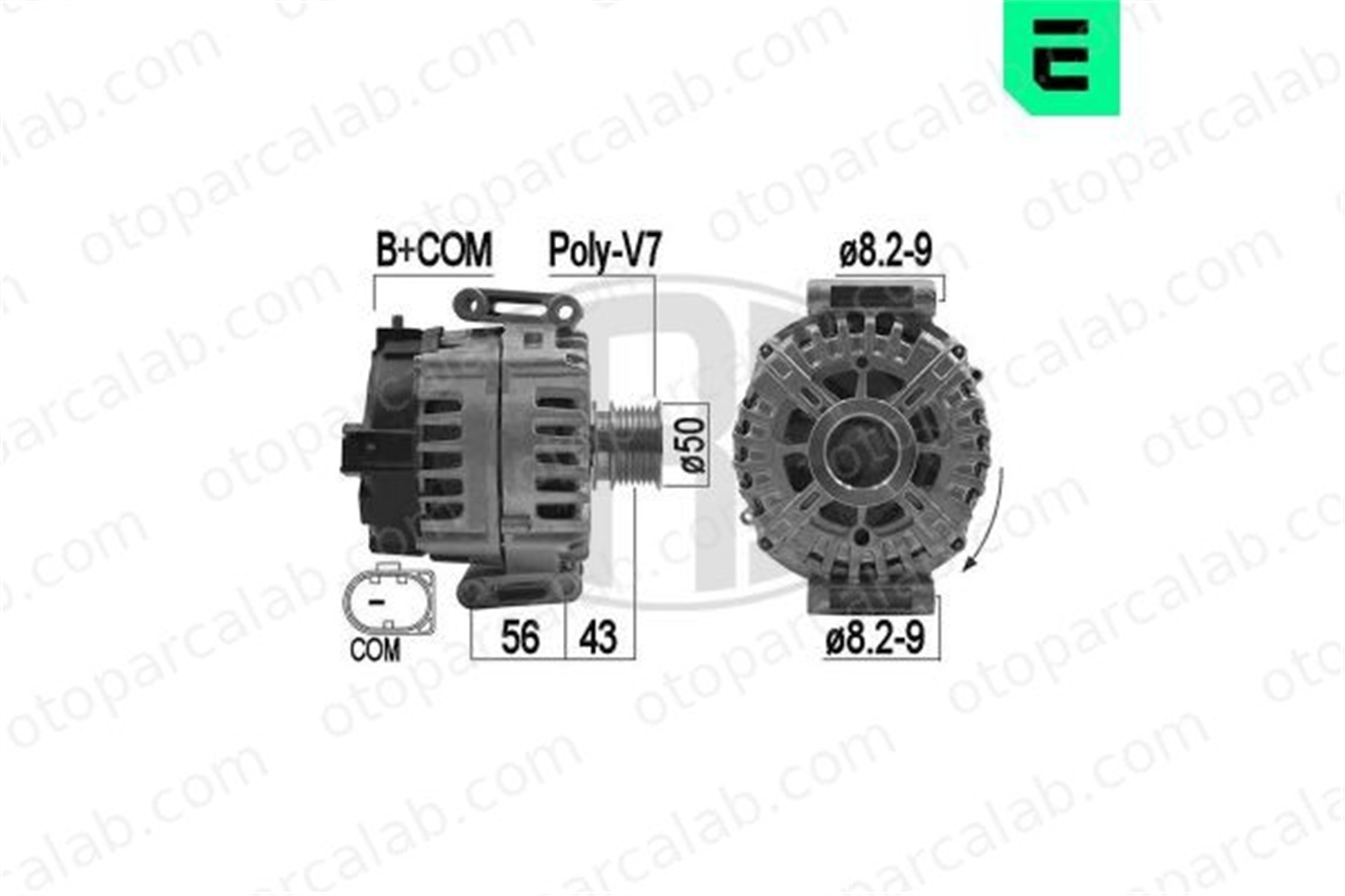ERA 209181 Alternatör MERCEDES-BENZ E-SERISI E-SERISI T-Model A0009067500 A9067500