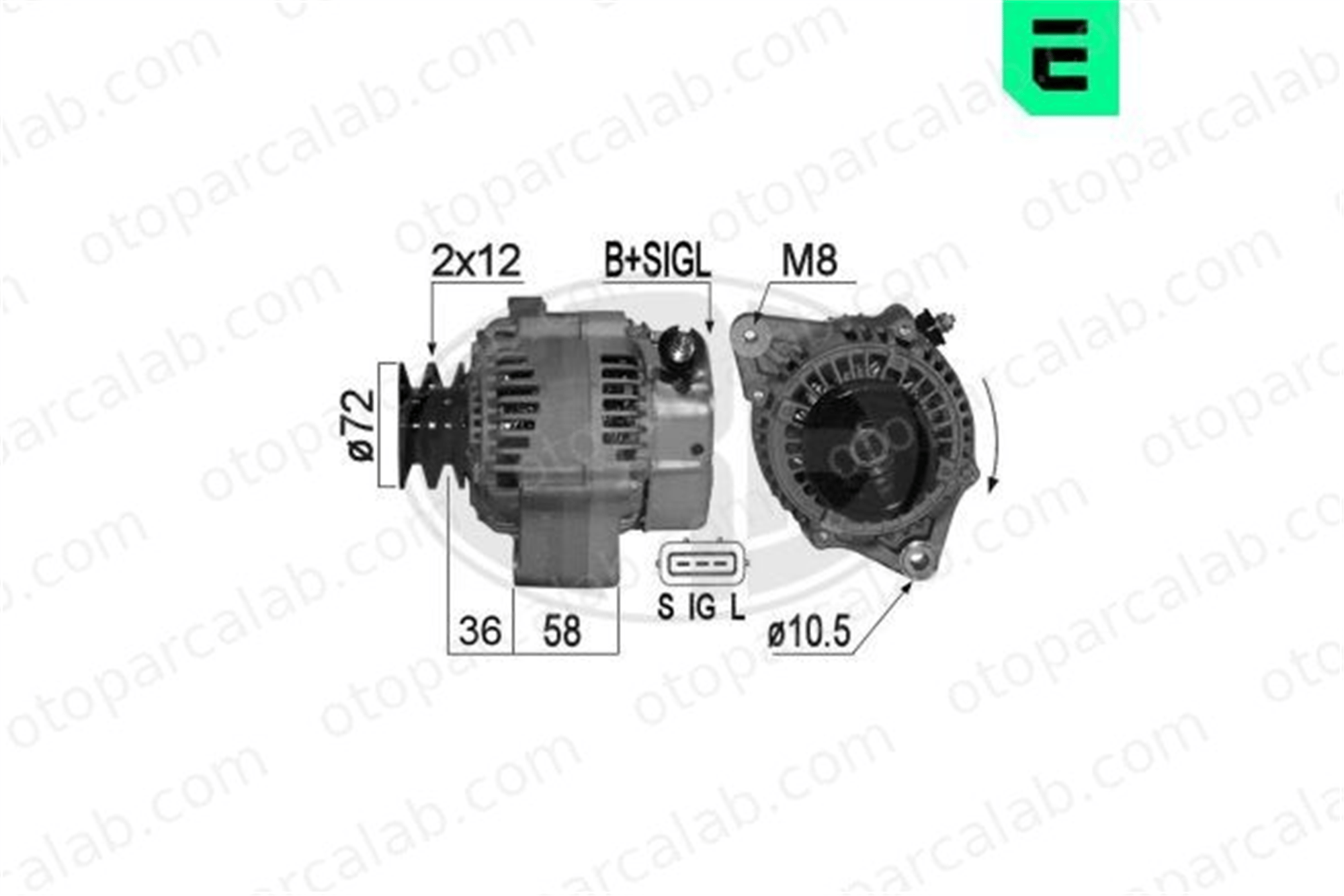 ERA 209250A Alternatör TOYOTA LAND CRUISER 90 4 RUNNER II 2706067070 2706067030