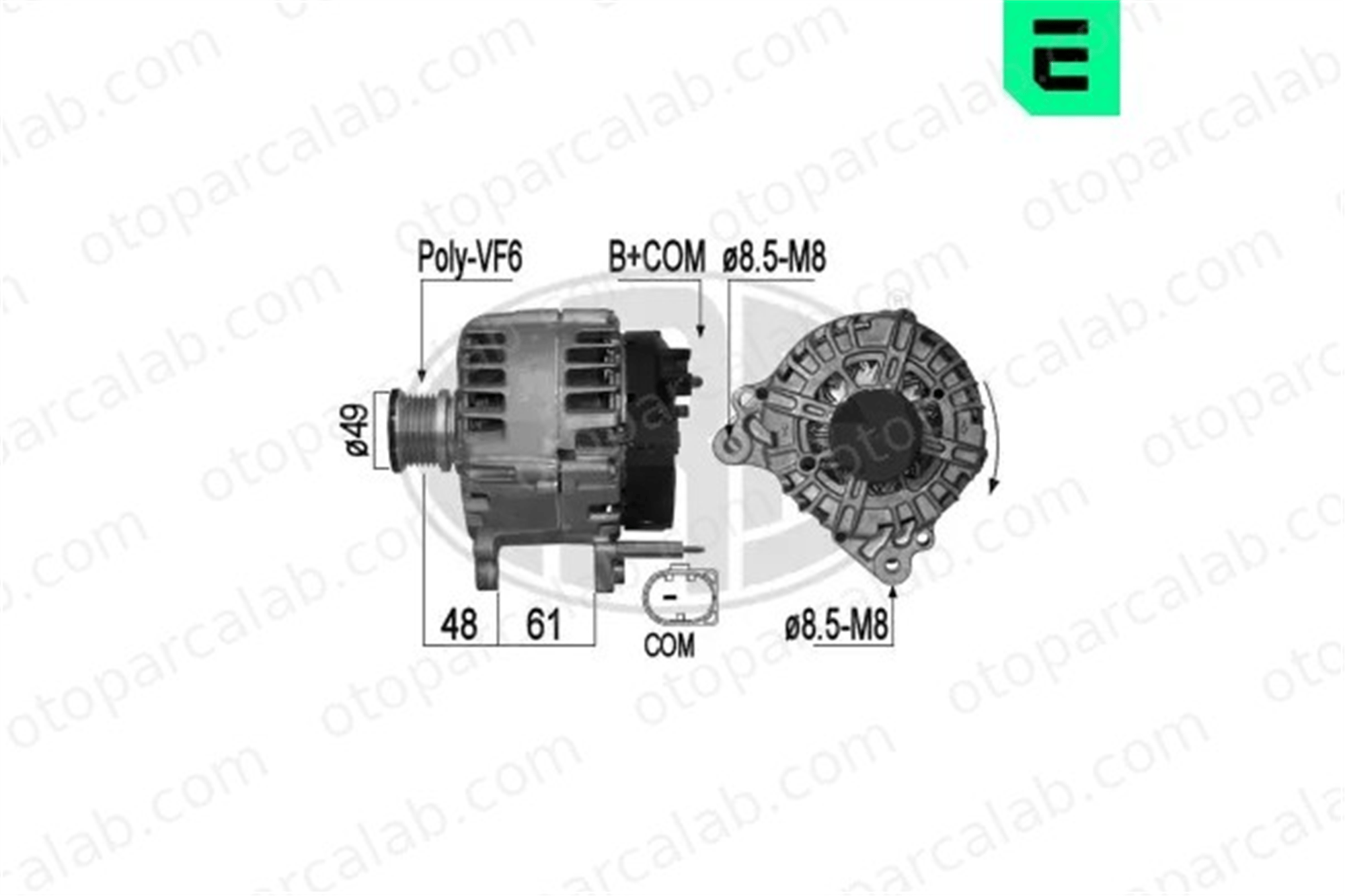 ERA 209287A Alternatör VW TRANSPORTER T6 Platform şasi TRANSPORTER T6 Panelvan/Van 3L903023LX 03L903023LX