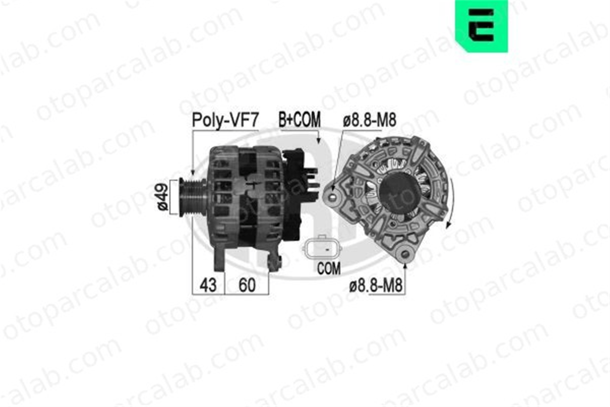 ERA 209292A Alternatör RENAULT MEGANE IV Grandtour MEGANE IV Hatchback 1202452 231004BE0A