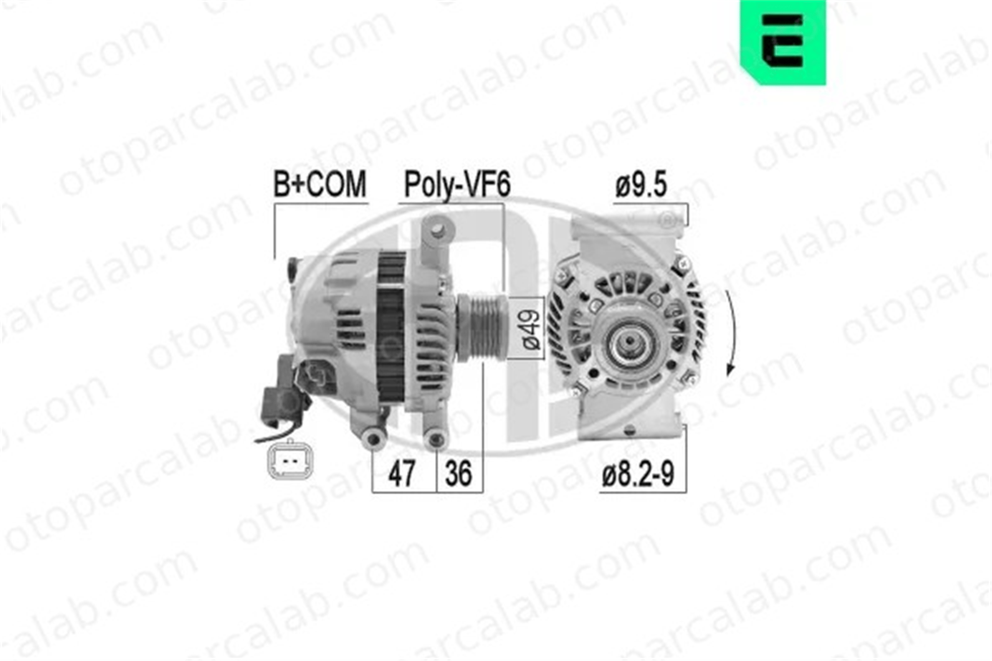 ERA 209354A Alternatör PEUGEOT 208 I 308 I A005TG0881ZEA 5702J3