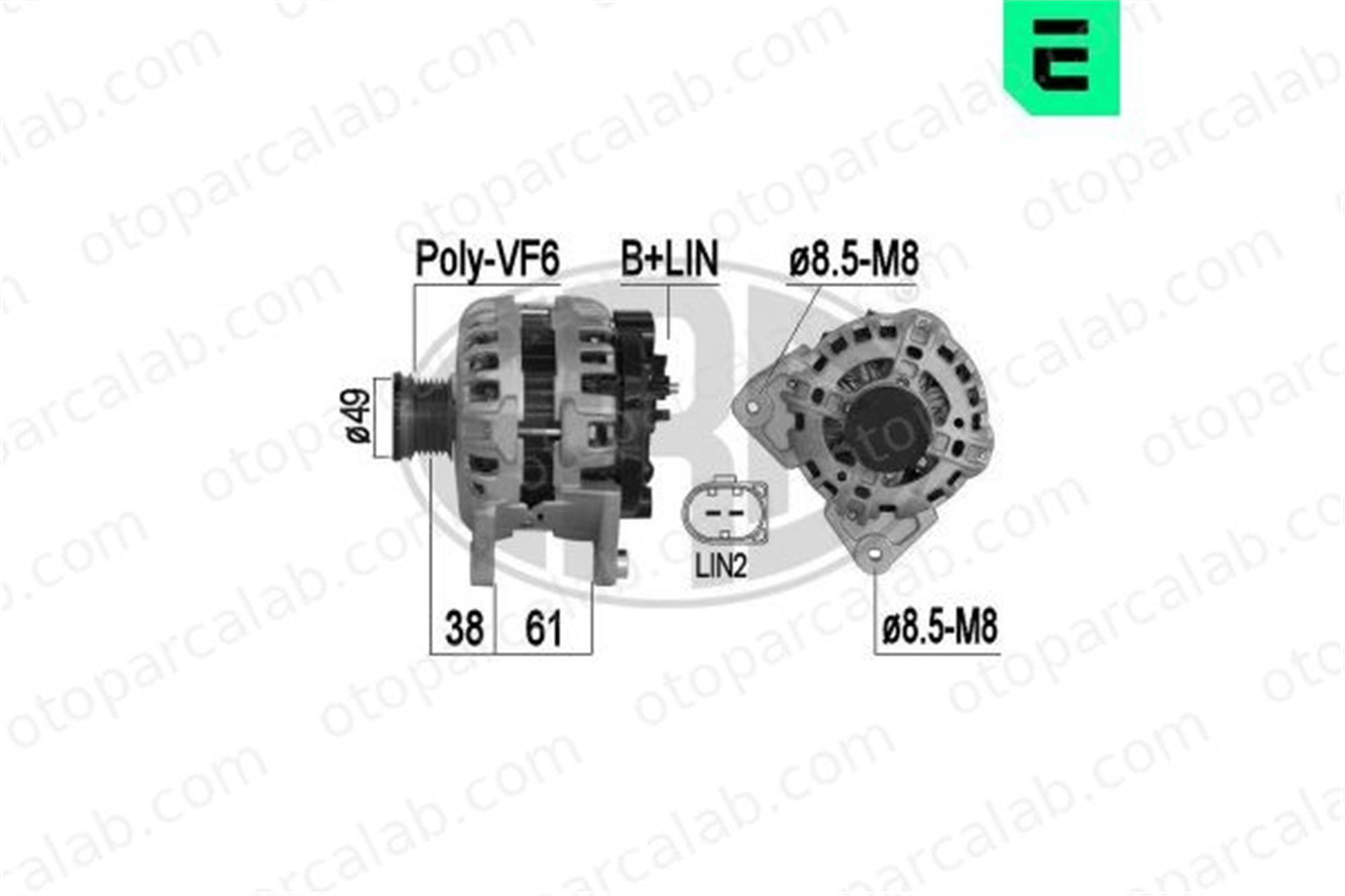 ERA 209375A Alternatör SEAT Mii SKODA CITIGO 4C903023DX 04C903023DX
