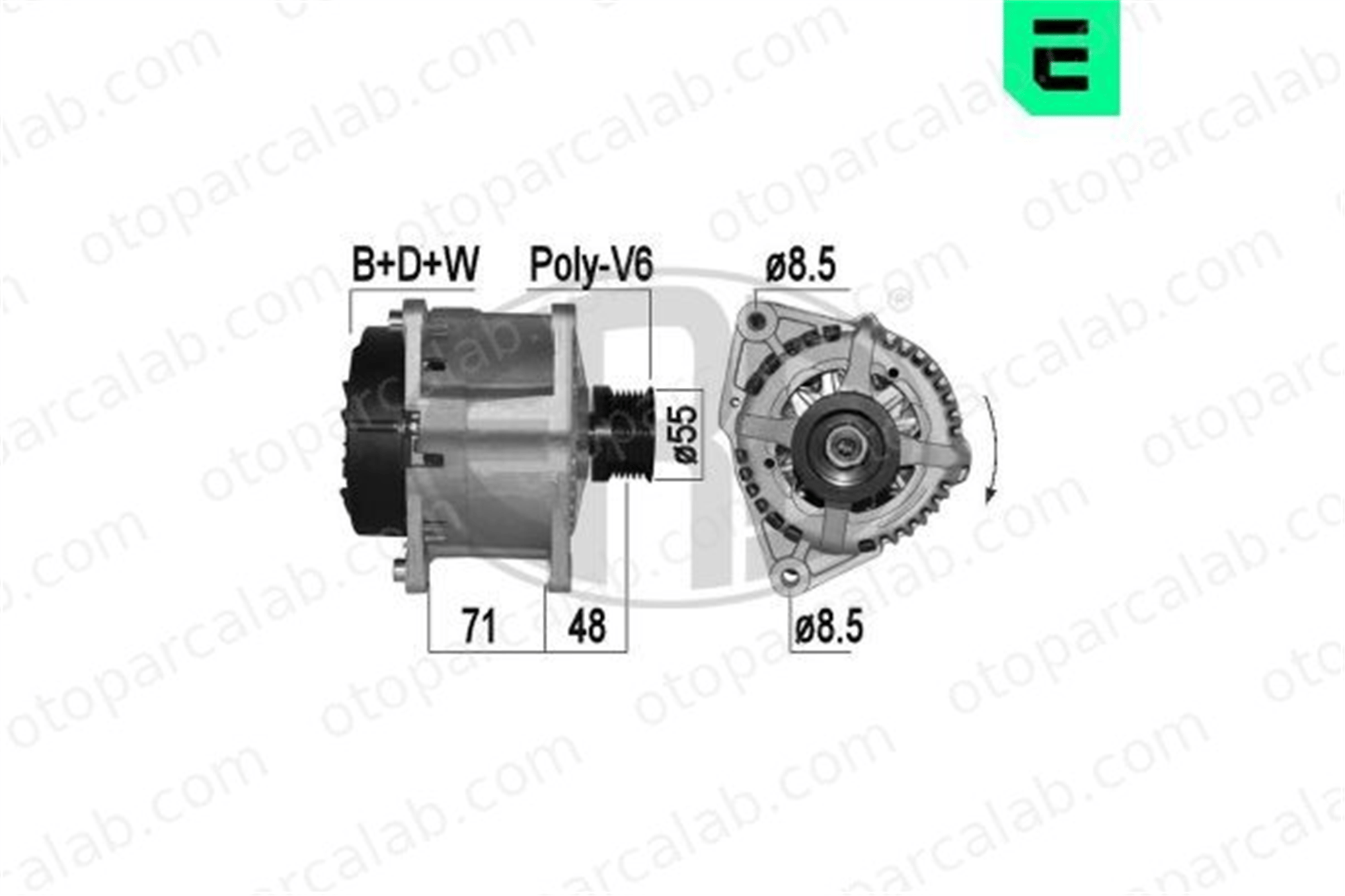 ERA 209390A Alternatör ROVER 800 800 Hatchback YLE101850 YLE101880
