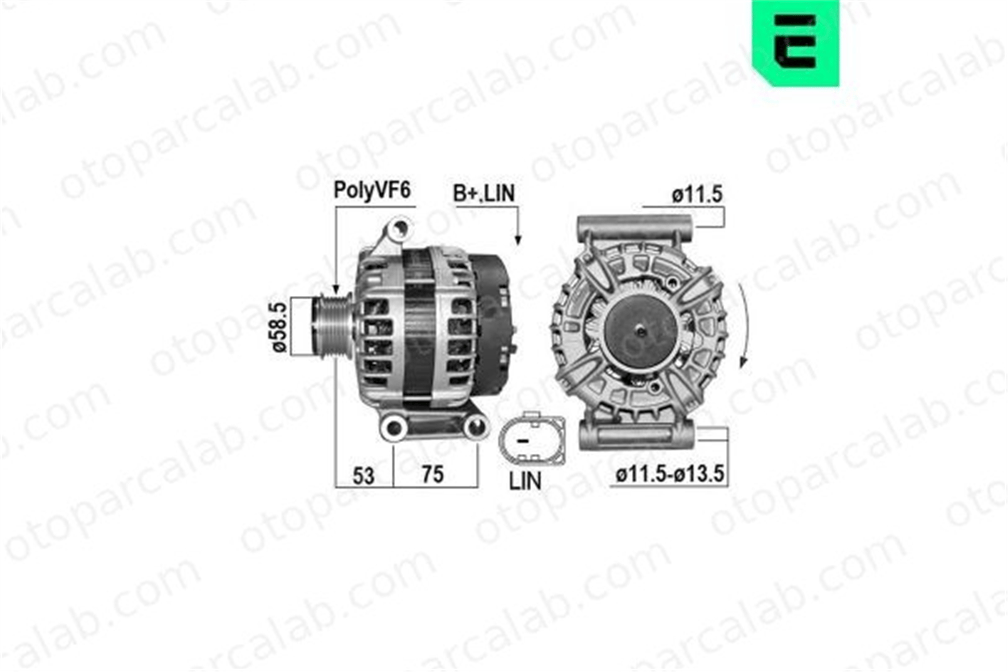 ERA 209397 Alternatör CITROËN JUMPER Minibüs/Otobüs JUMPER Panelvan/Van 1768612 1874991