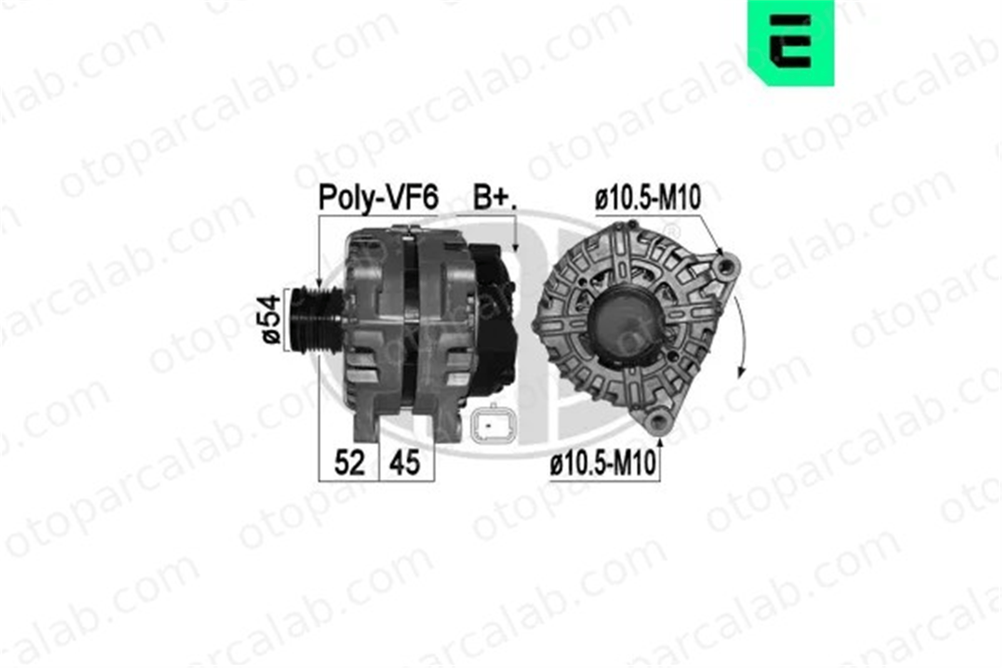 ERA 209433 Alternatör PEUGEOT PARTNER Kasa/büyük limuzin CITROËN BERLINGO Kasa/büyük limuzin 9810525380
